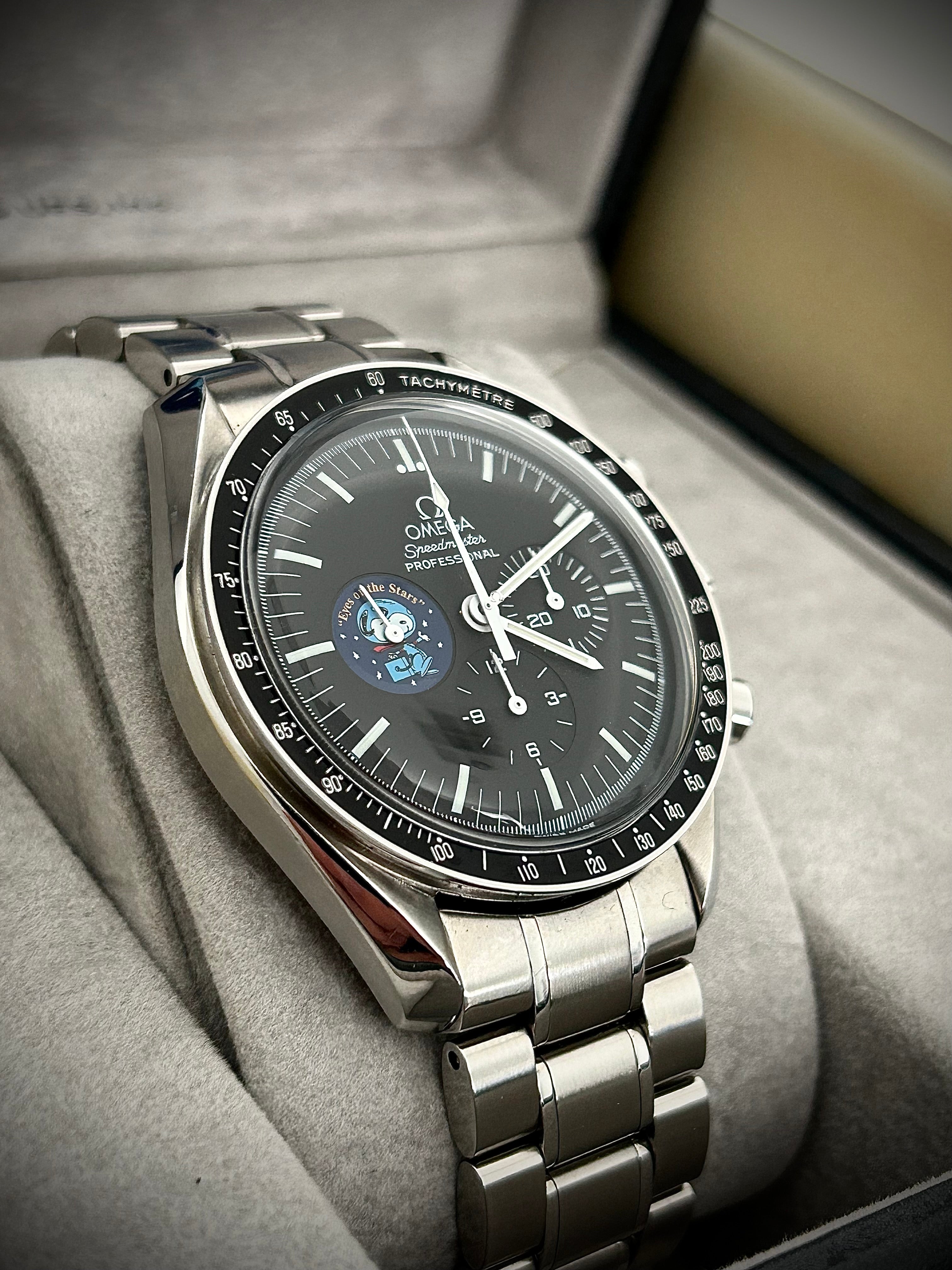 2003 OMEGA SPEEDMASTER SNOOPY AWARD, LIMITED EDITION, 3578.51.00, FULL SET, INC GST