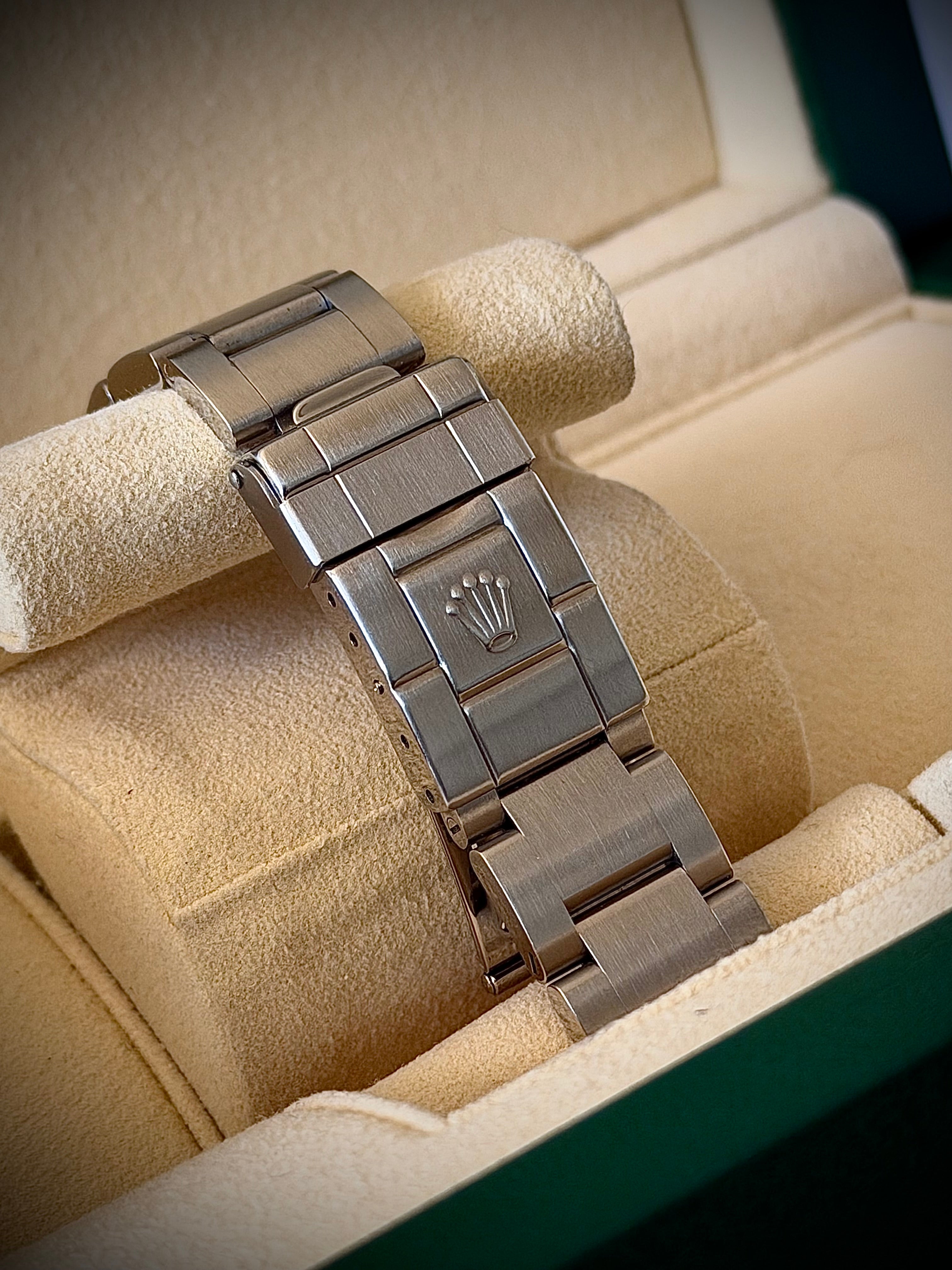 2007 ROLEX EXPLORER II, 16570, NO HOLES SEL, ENGRAVED REHAUT, 3186 MOVEMENT, WATCH ONLY, INC GST