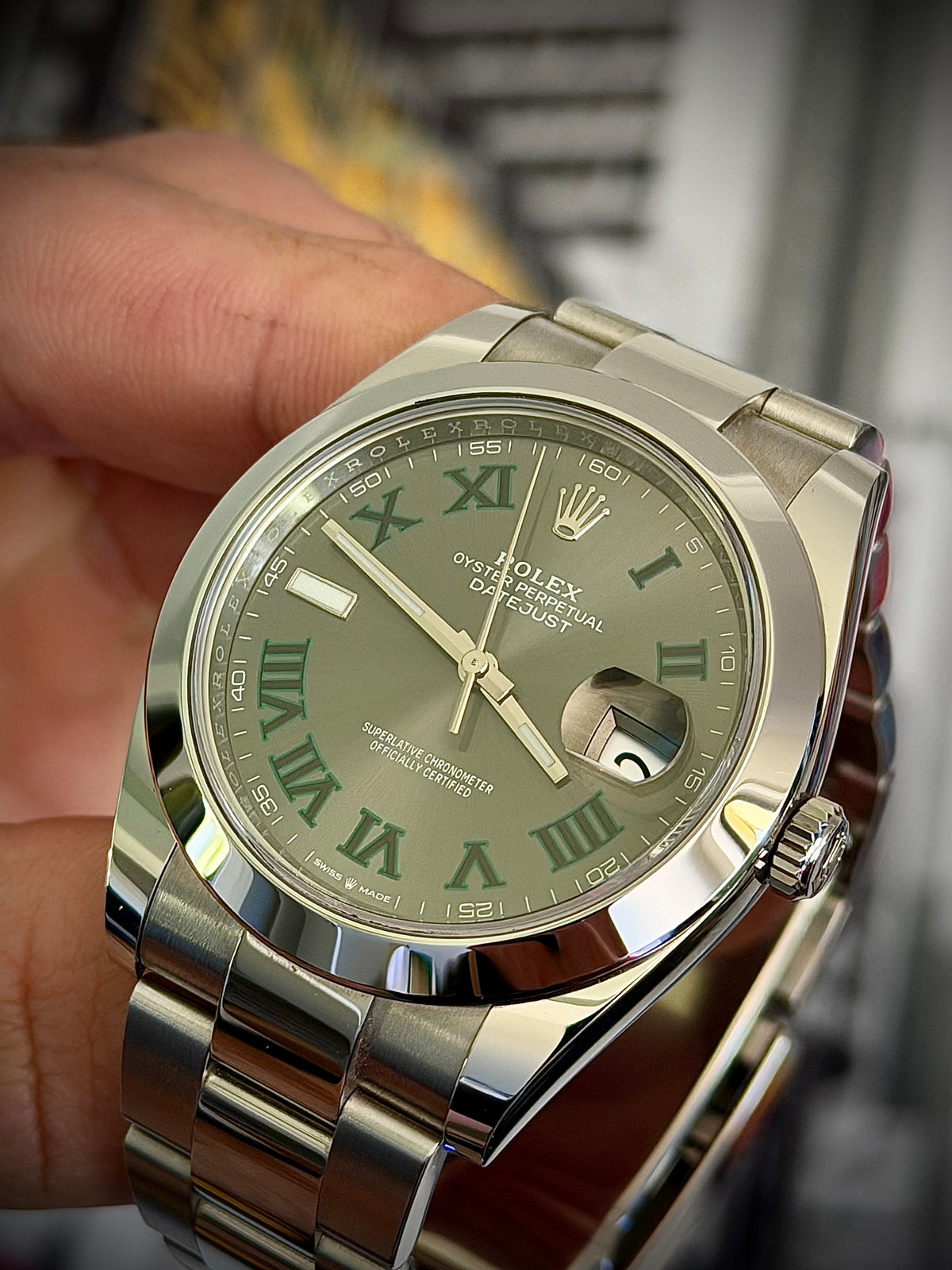 2020 ROLEX DATEJUST 41, 126300, WIMBLEDON DIAL, OYSTER BRACELET, FULL SET, INC GST