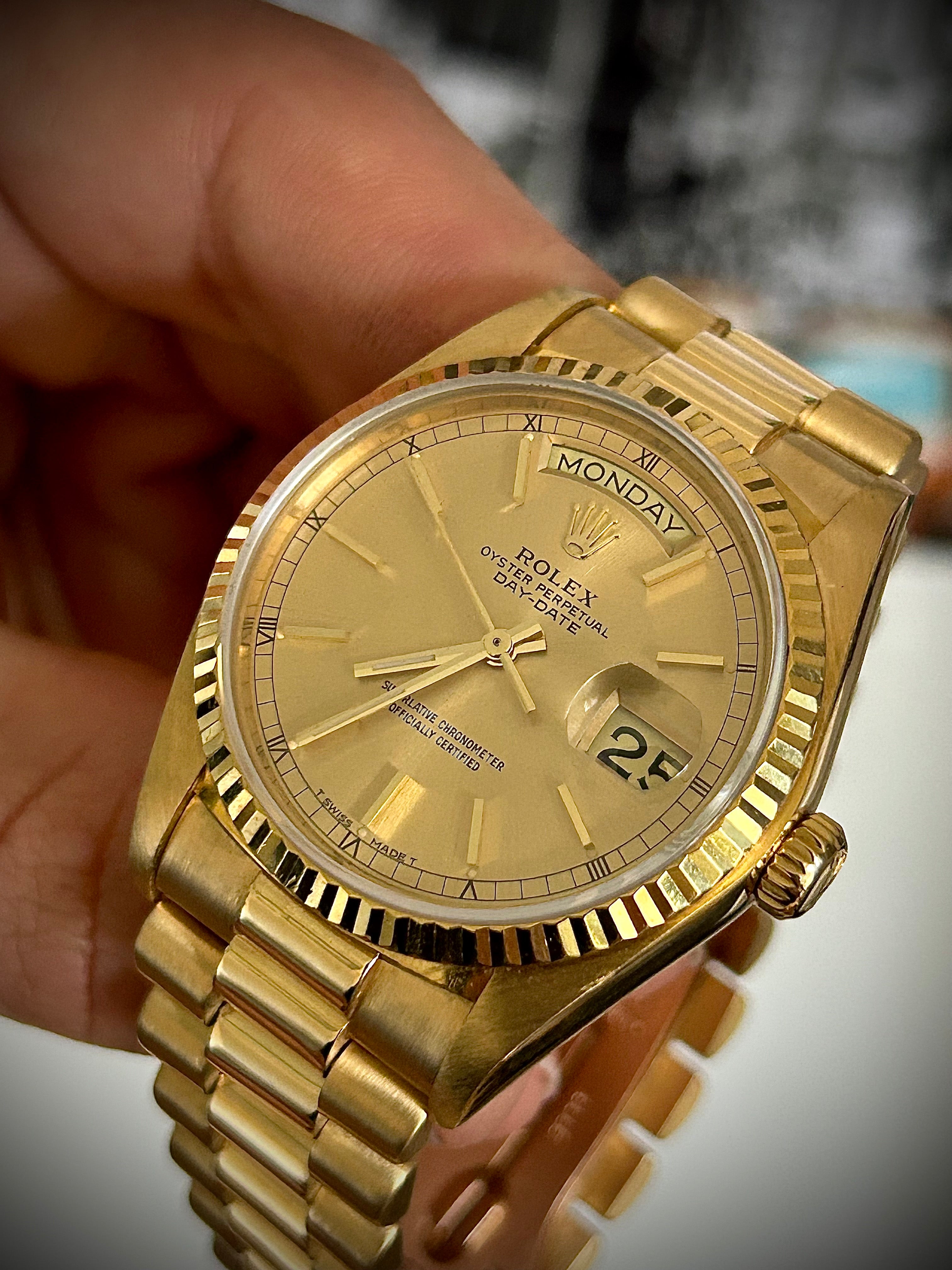 1979 ROLEX DAY-DATE, 18038, WATCH ONLY, GST