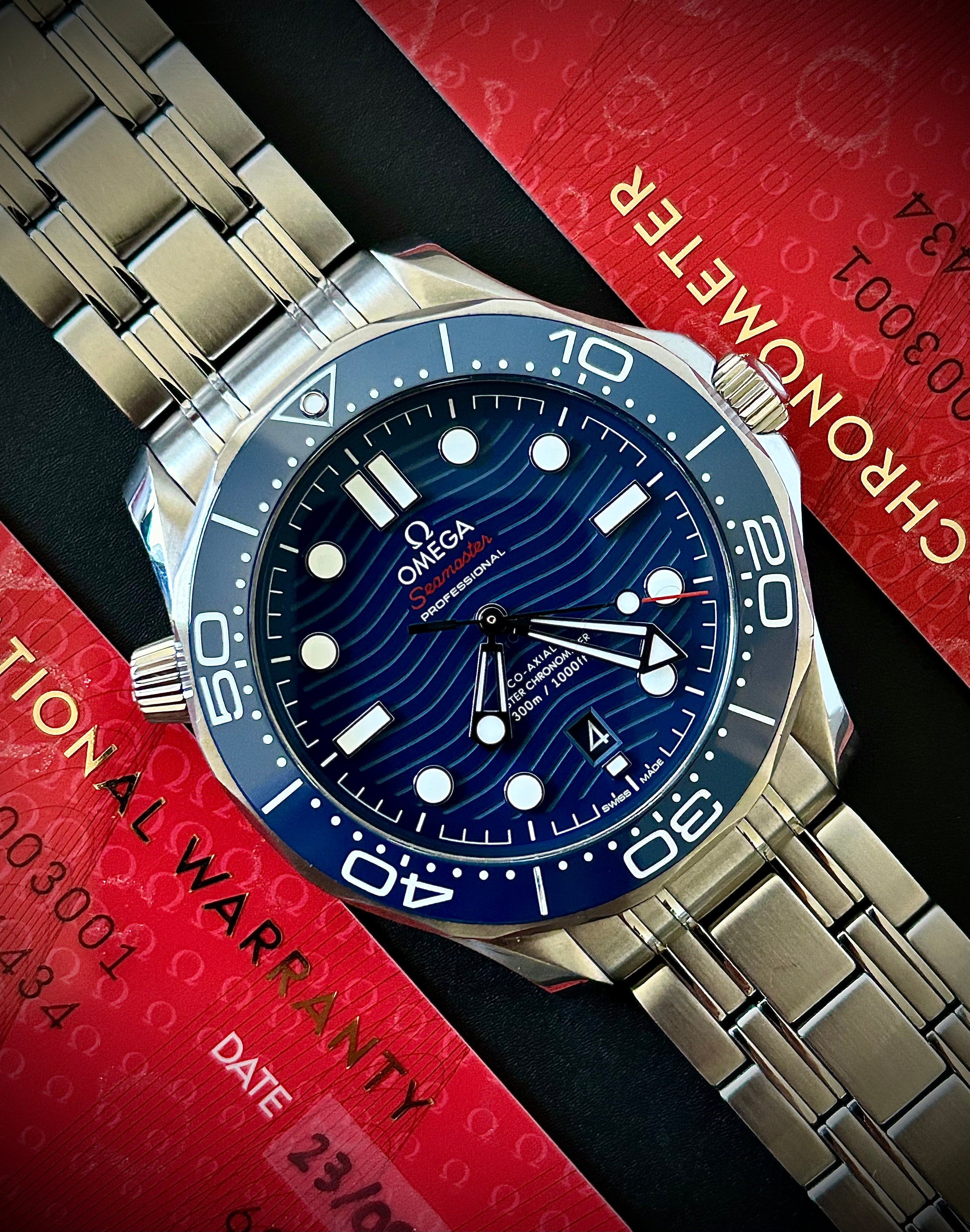 2021 OMEGA SEAMASTER 300, FULL SET, INC GST