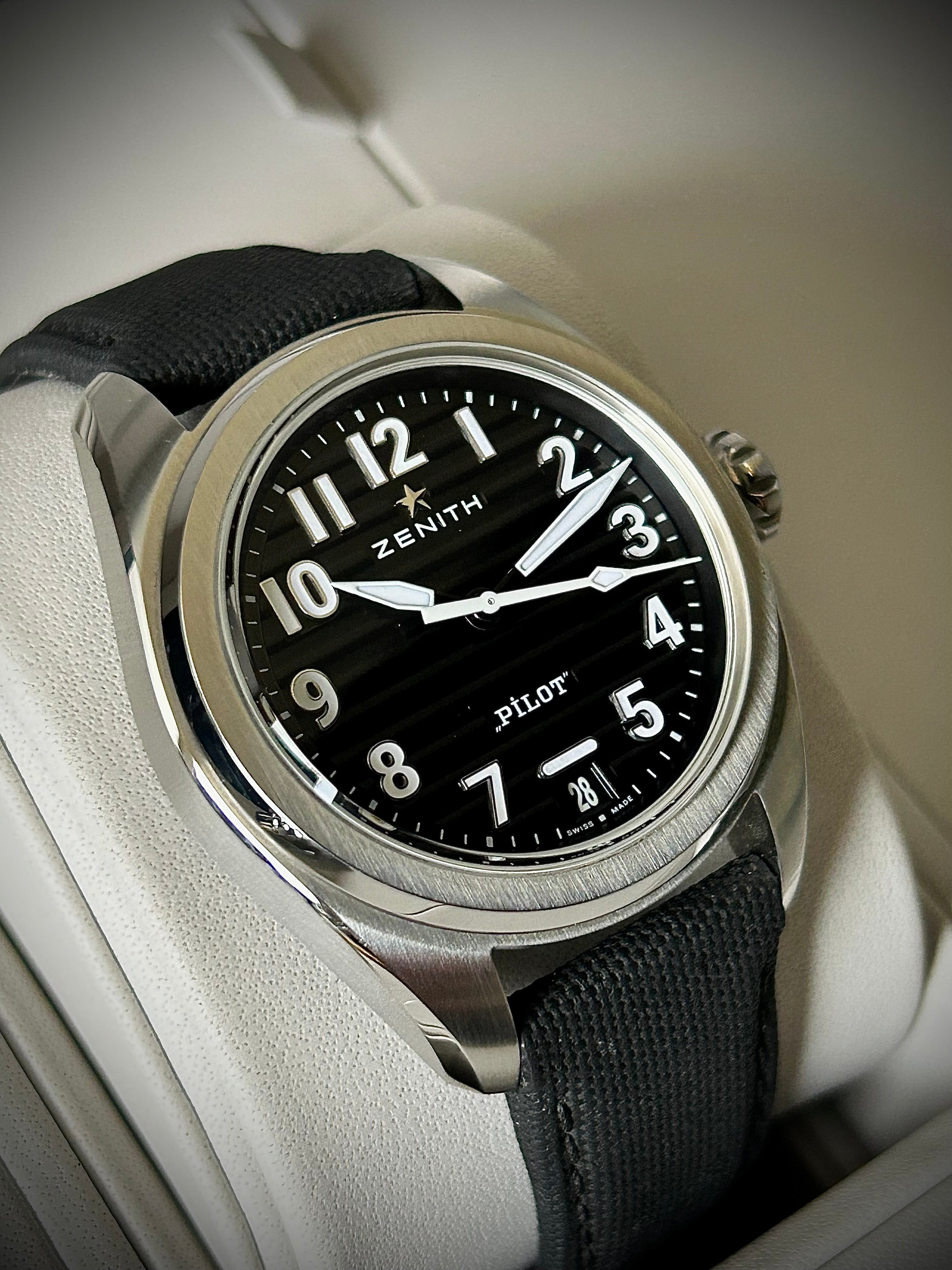 2023 ZENITH PILOT AUTOMATIC, 03.4000.3620/21.I001, FULL SET, INC GST