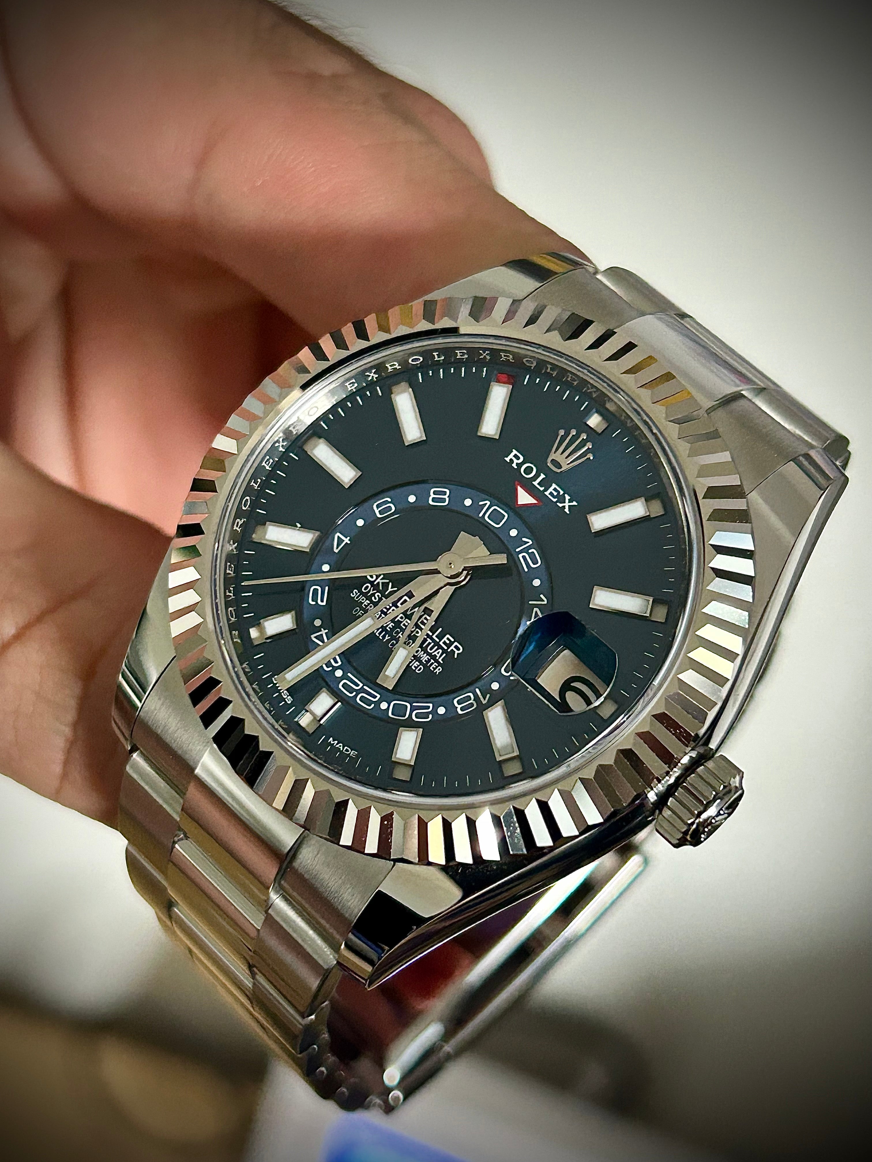 2021 ROLEX SKY DWELLER, BLUE DIAL, UNWORN, OYSTER, 326934, FULL SET, INC GST