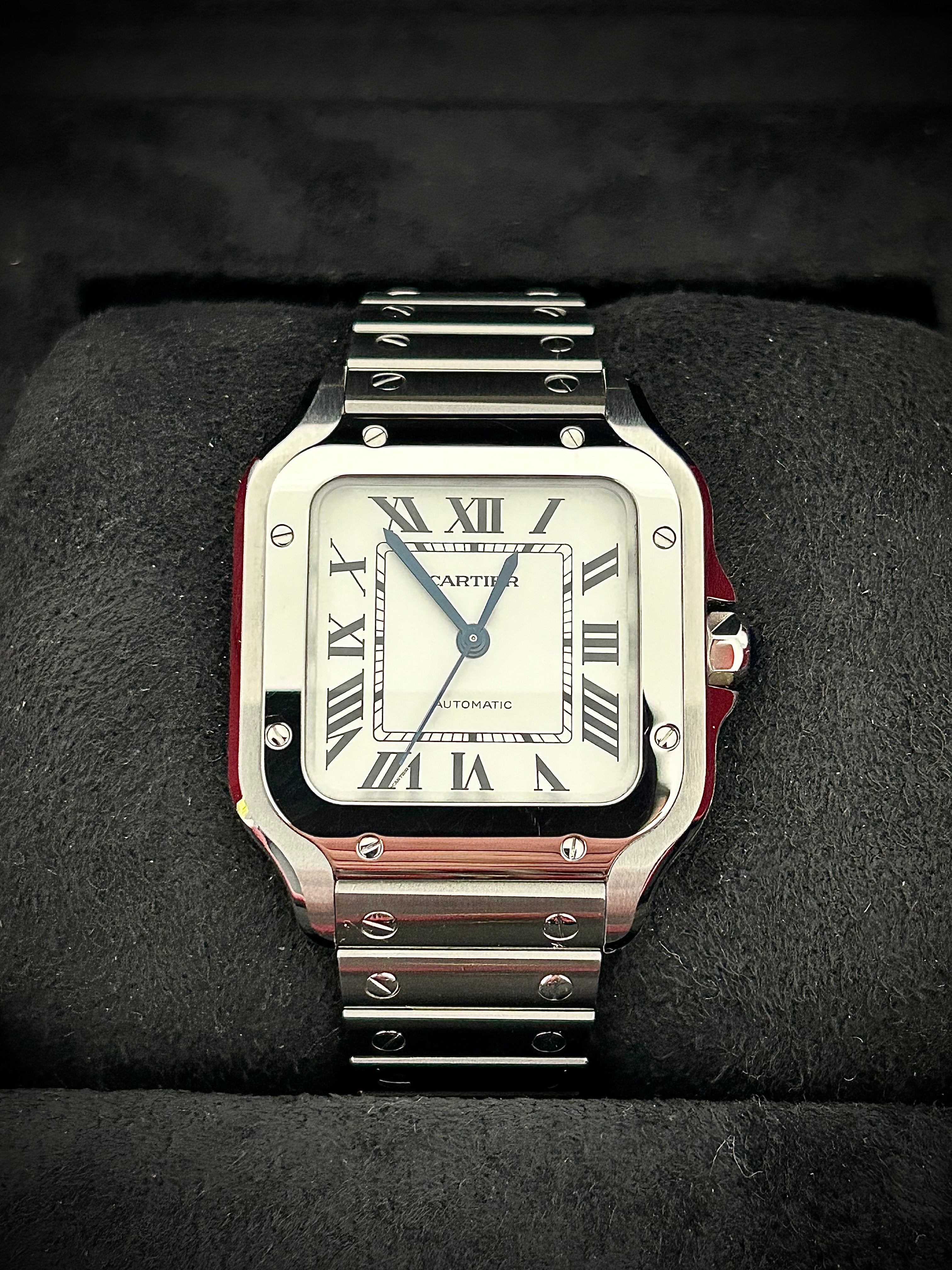 2024 CARTIER SANTOS DE CARTIER MEDIUM, WSSA0029, FULL SET, INC GST