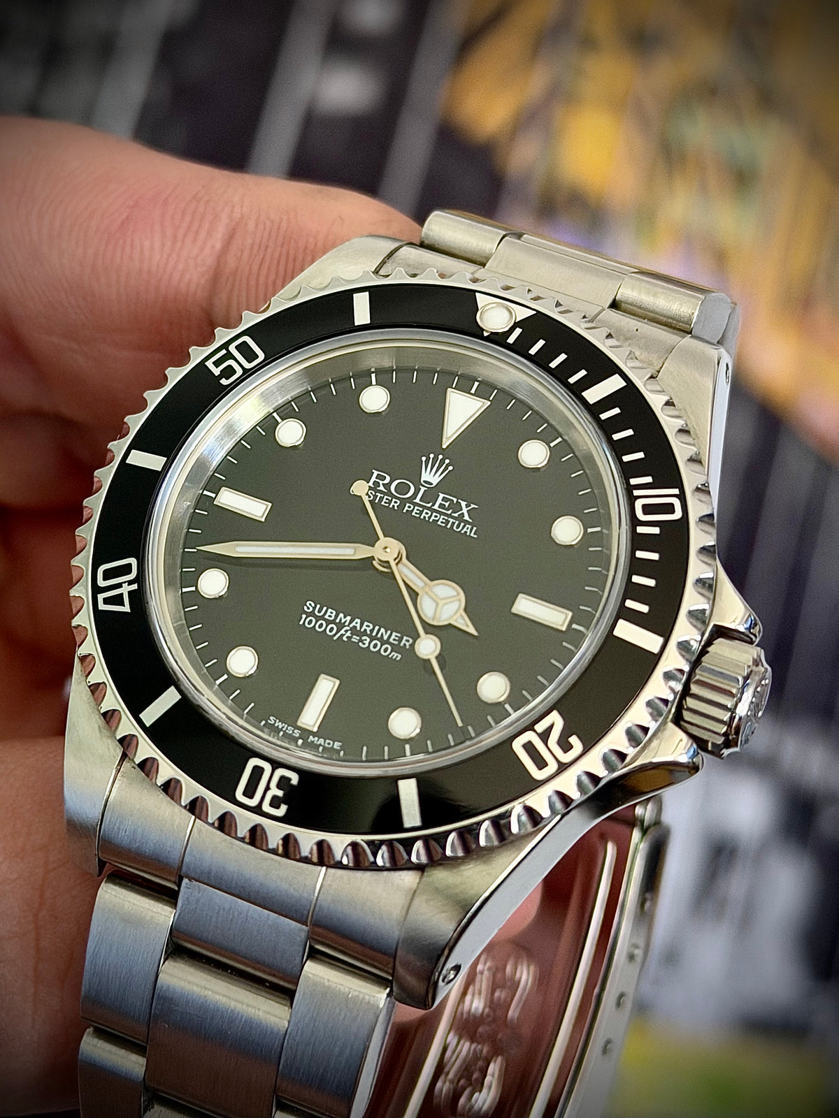 2004 ROLEX SUBMARINER, 14060M, TWO-LINER, FULL SET, EXCELLENT CONDITION, INC GST