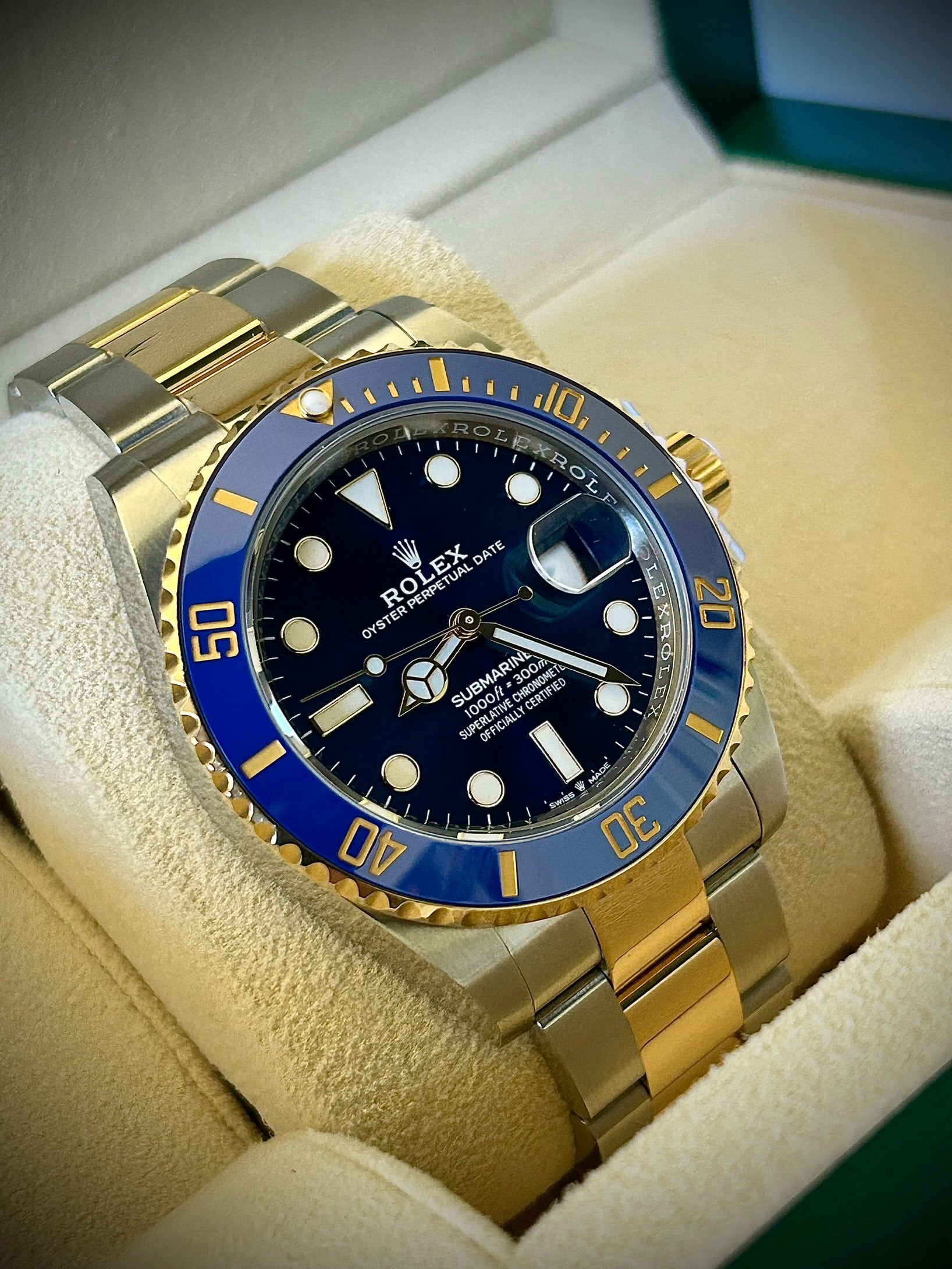2021 ROLEX SUBMARINER BLUESY 126613LB, FULL SET, INC GST