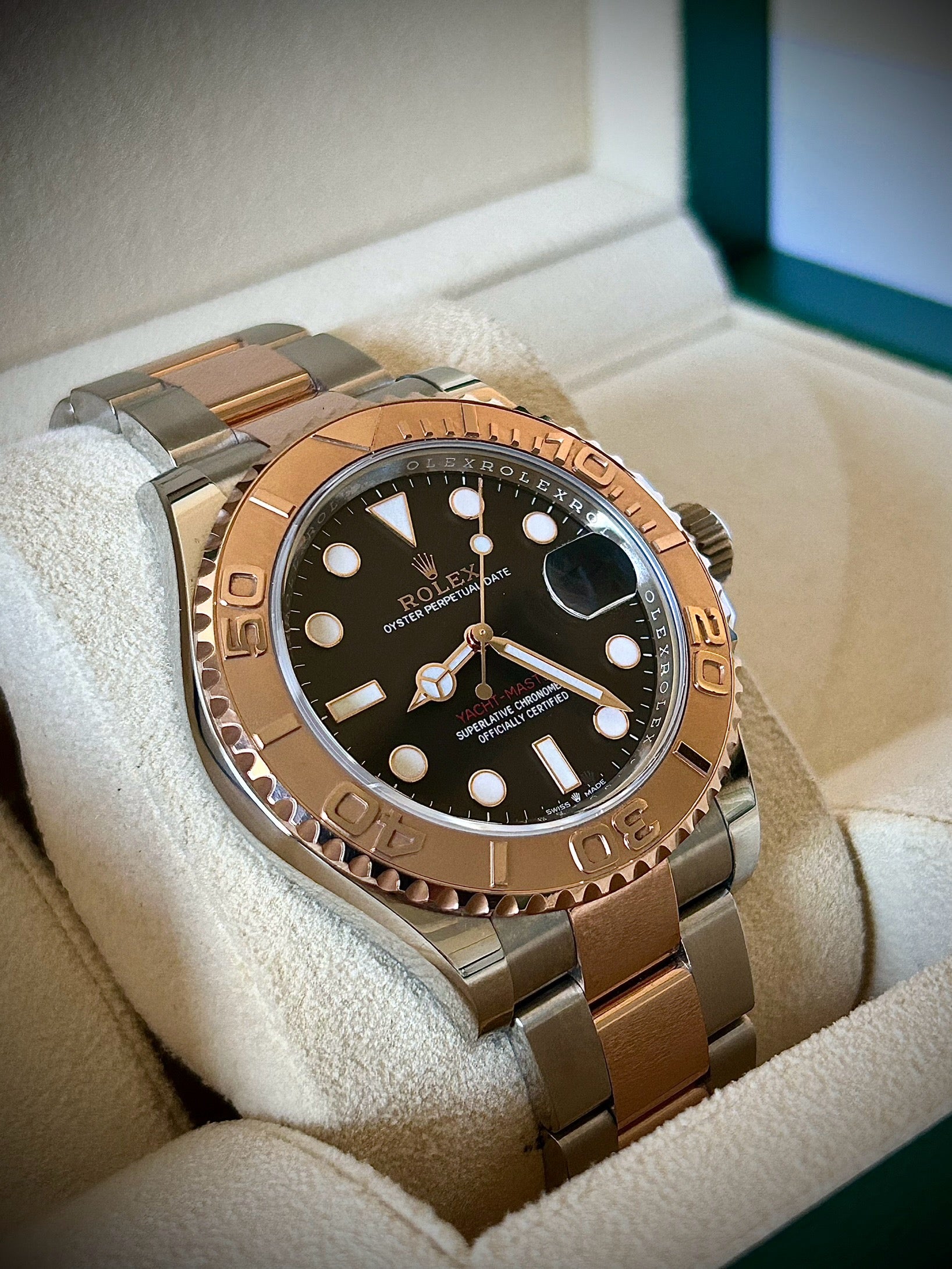 2022 ROLEX YACHT-MASTER 40, ROSE GOLD, 126621, FULL SET