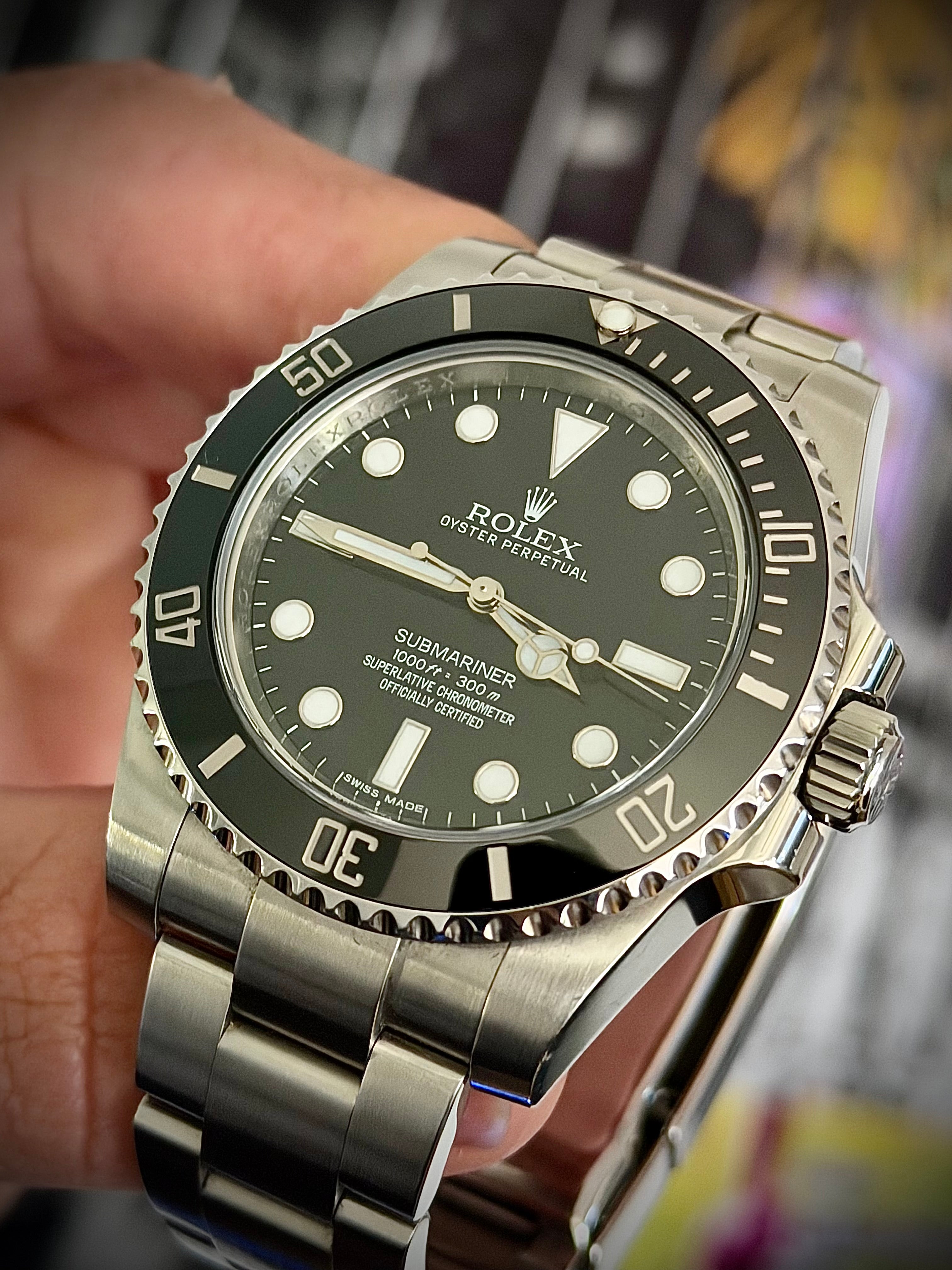 2015 ROLEX SUBMARINER NO-DATE, 114060, BOX AND PAPERS, INC GST