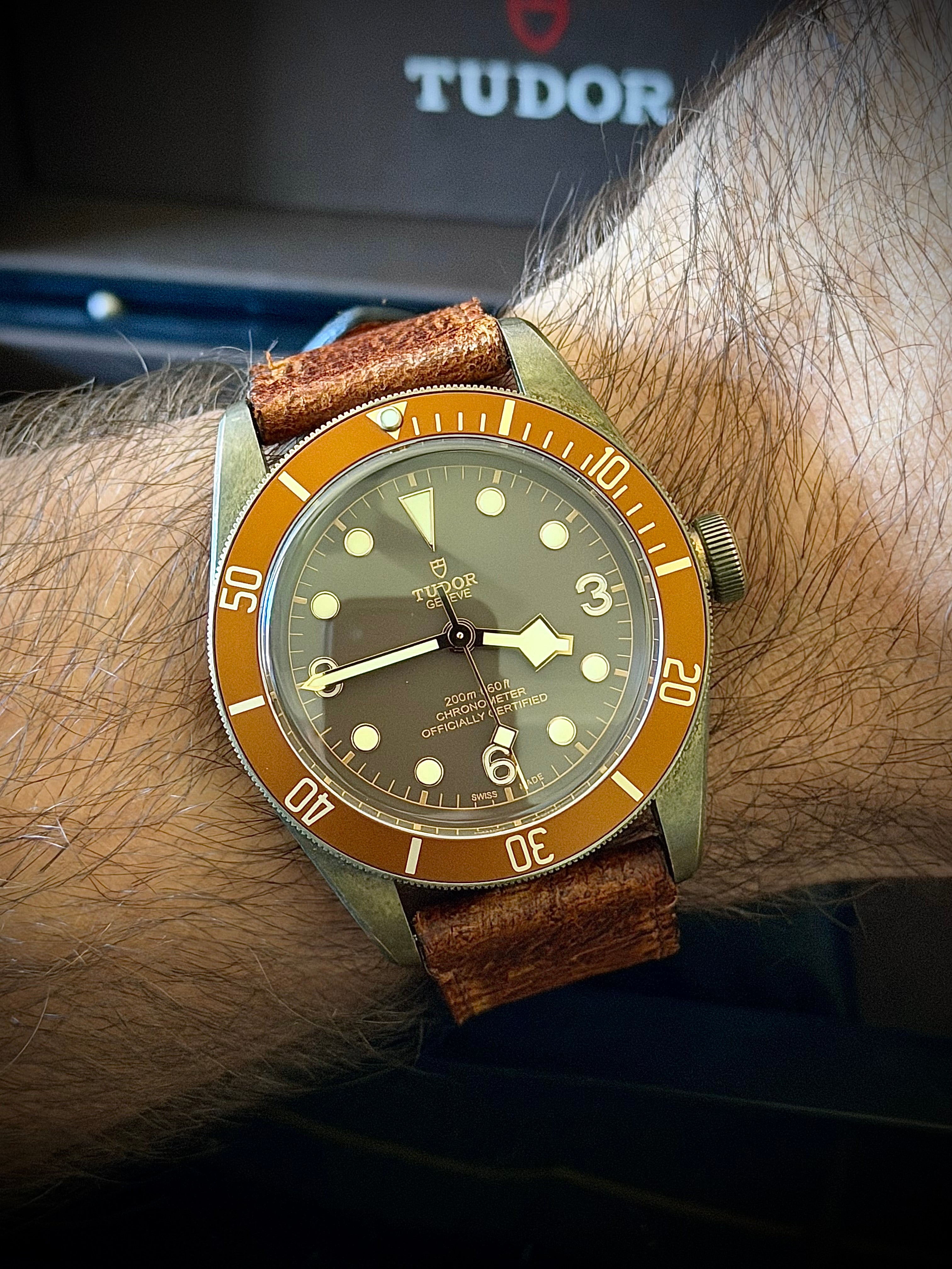 CIRCA 2017 TUDOR BLACK BAY BRONZE, WATCH AND BOX ONLY, INC GST