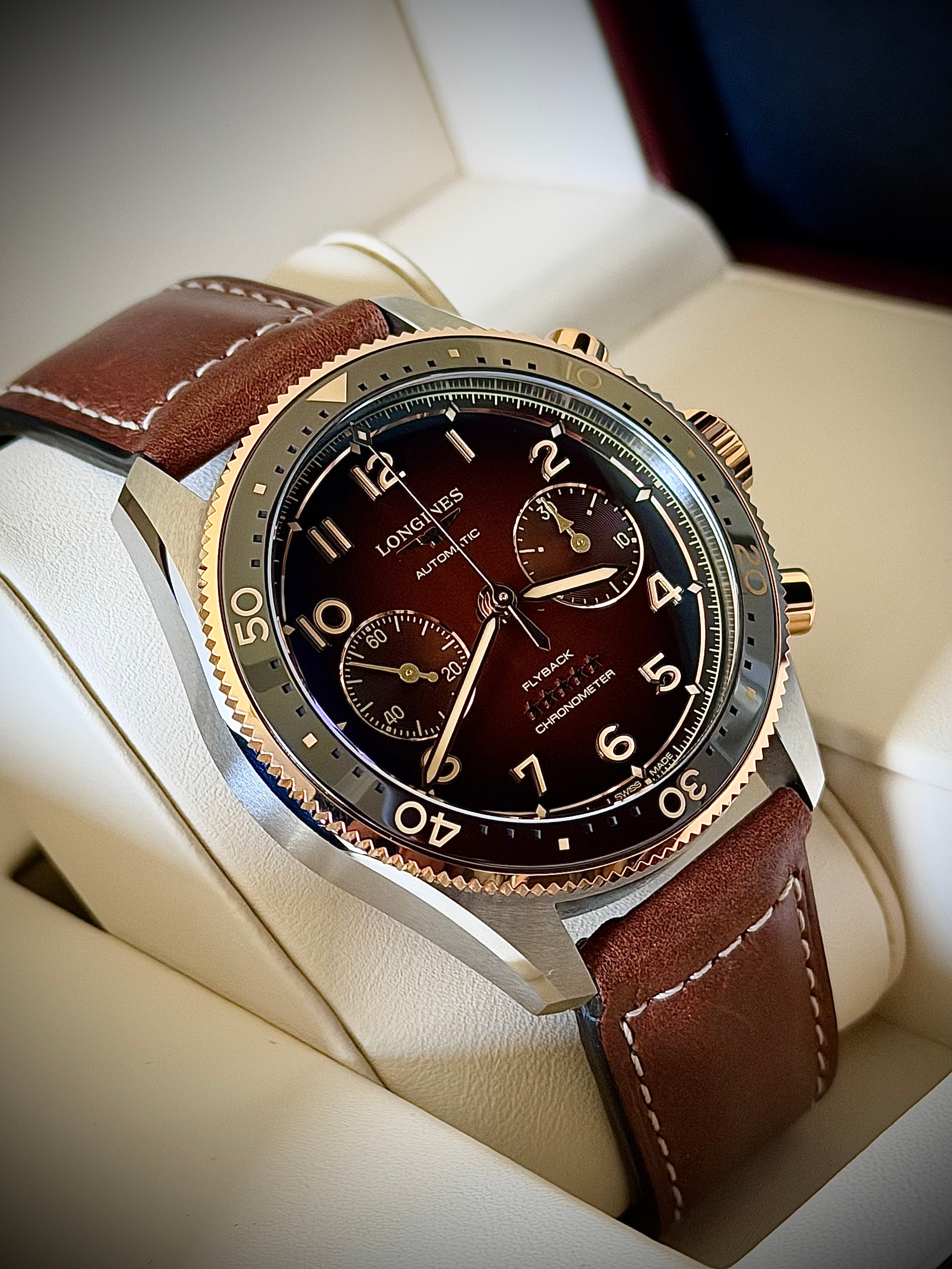 2025 LONGINES SPIRIT FLYBACK CHRONOGRAPH, L3.821.5.59.2, FULL SET, INC GST
