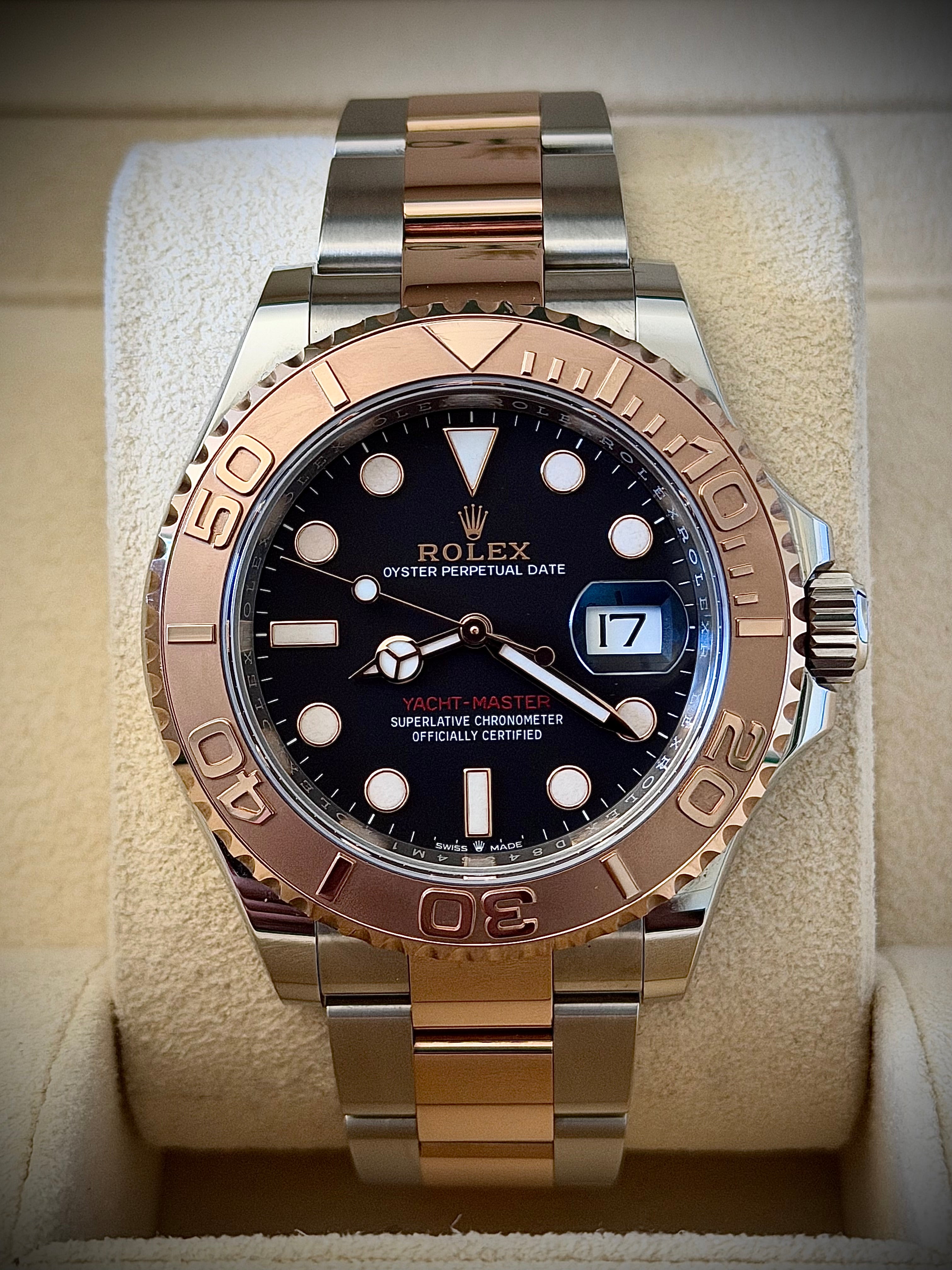 2022 ROLEX YACHT-MASTER 40, ROSE GOLD, 126621, FULL SET