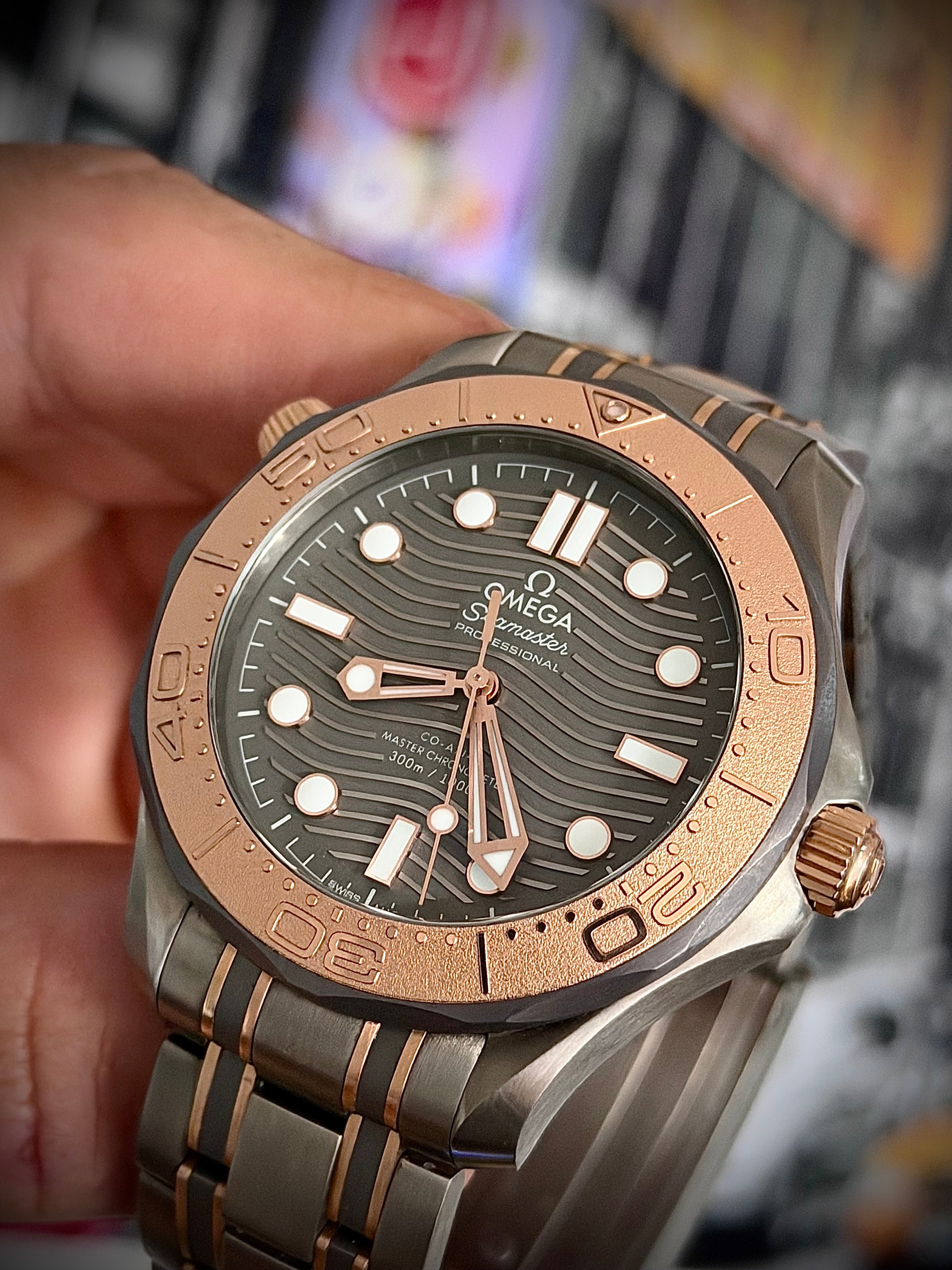 2022 OMEGA SEAMASTER DIVER 300M, LIMITED EDITION, TANTALUM, TITANUM & SEDNA GOLD, 210.60.42.20.99.001, FULL SET, INC GST