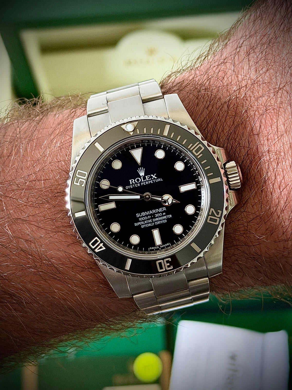 2013 ROLEX SUBMARINER, 114060, NO DATE, BOX & PAPERS, EXCELLENT CONDITION, INC GST