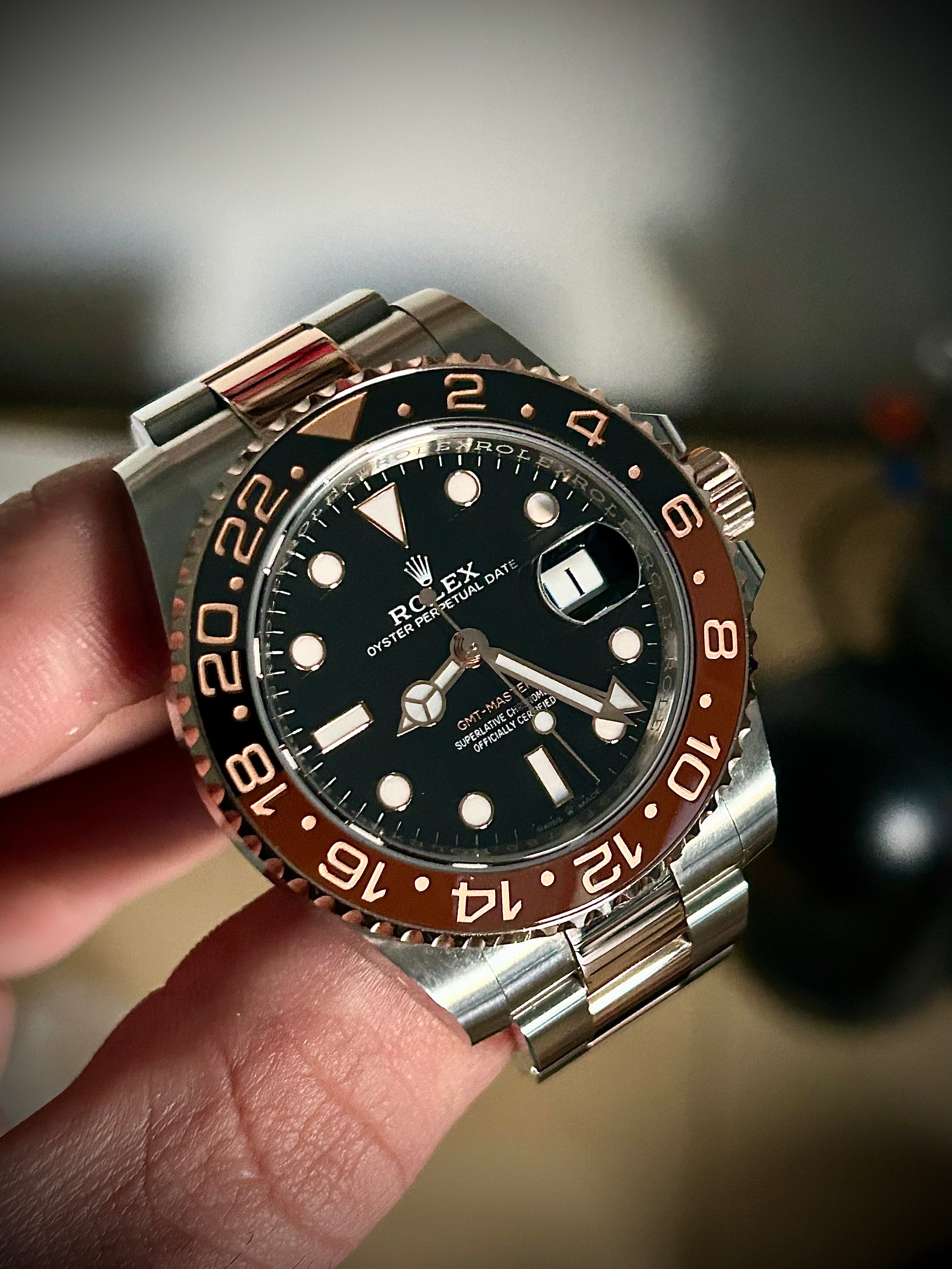 2019 ROLEX GMT MASTER II, ROOTBEER, 126711CHNR, FULL SET, INC GST