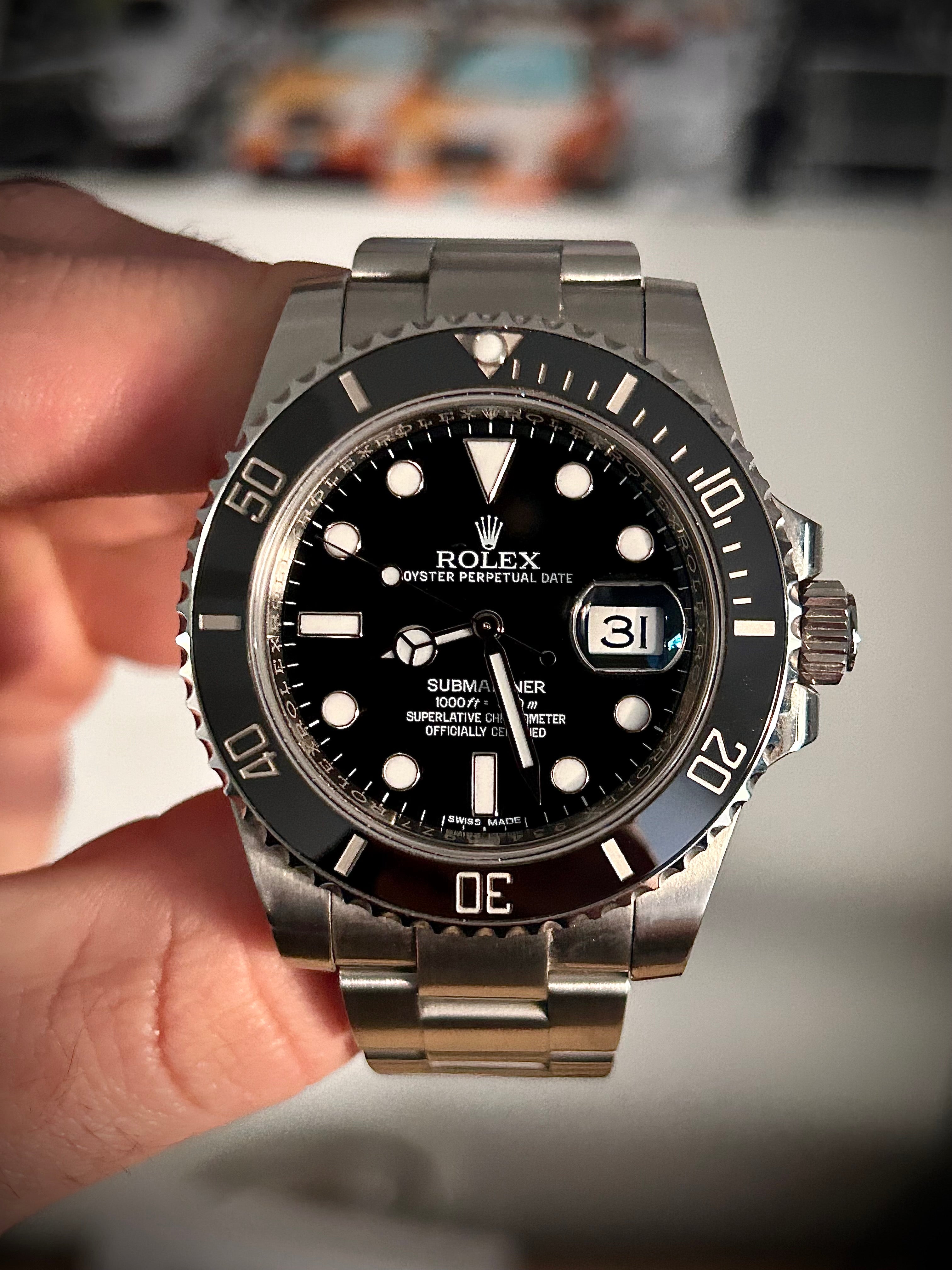 2016 ROLEX SUBMARINER DATE 116610LN, BOX AND PAPERS, WITH RSC, INC GST