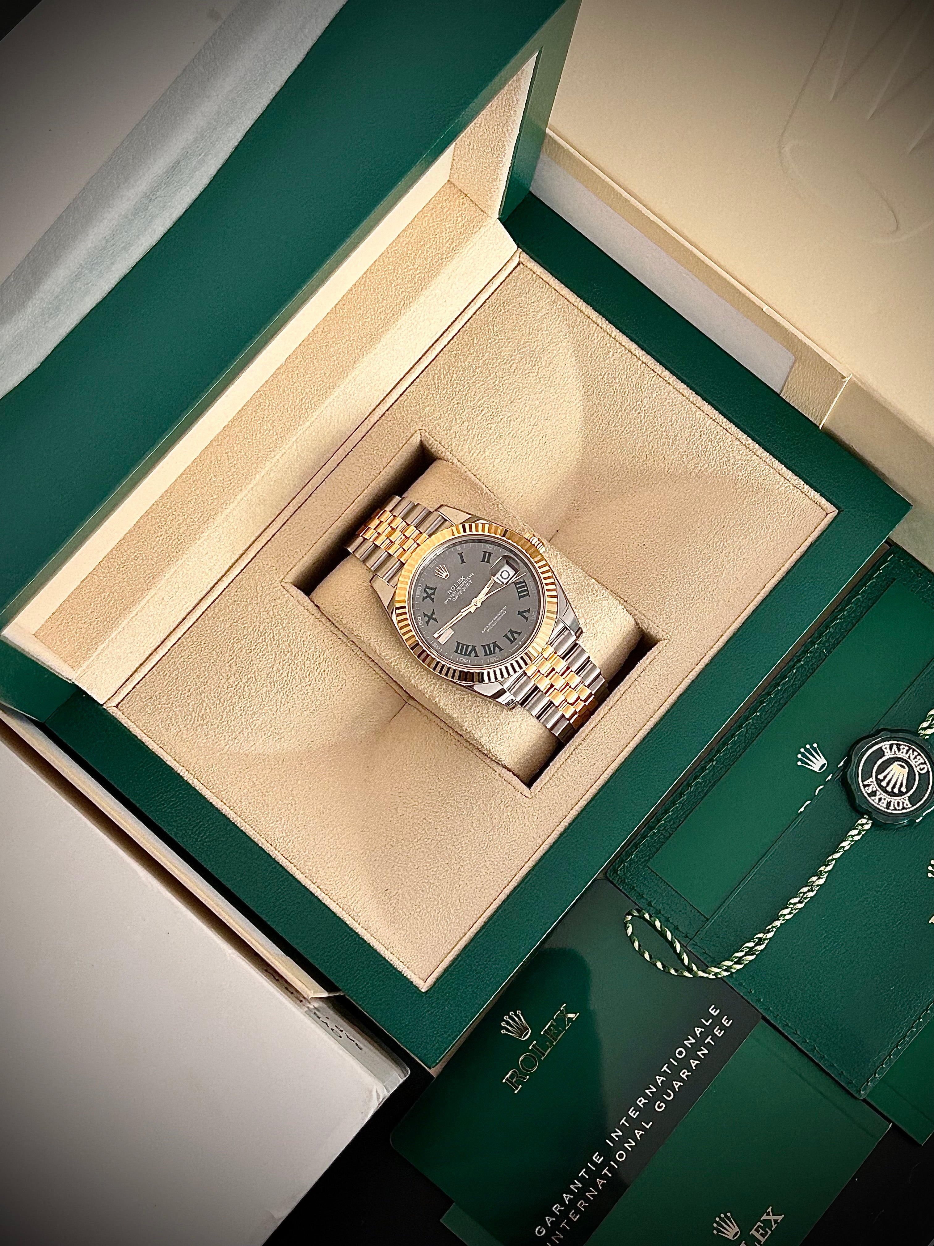 2024 ROLEX DATEJUST 41, WIMBLEDON DIAL, 126333, FULL SET, INC GST