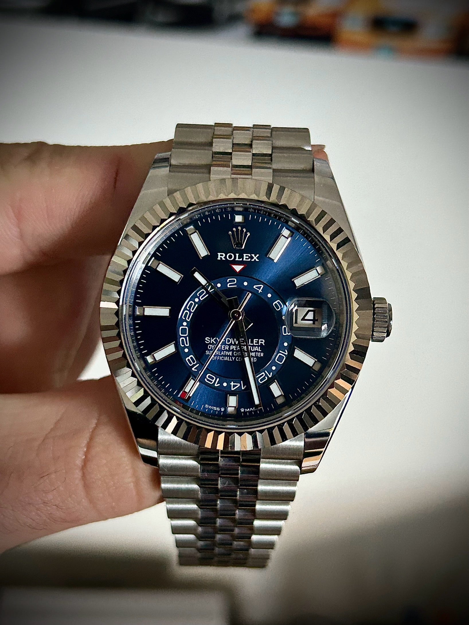 2023 ROLEX SKY DWELLER, BLUE DIAL, JUBILEE, 336934, FULL SET, INC GST