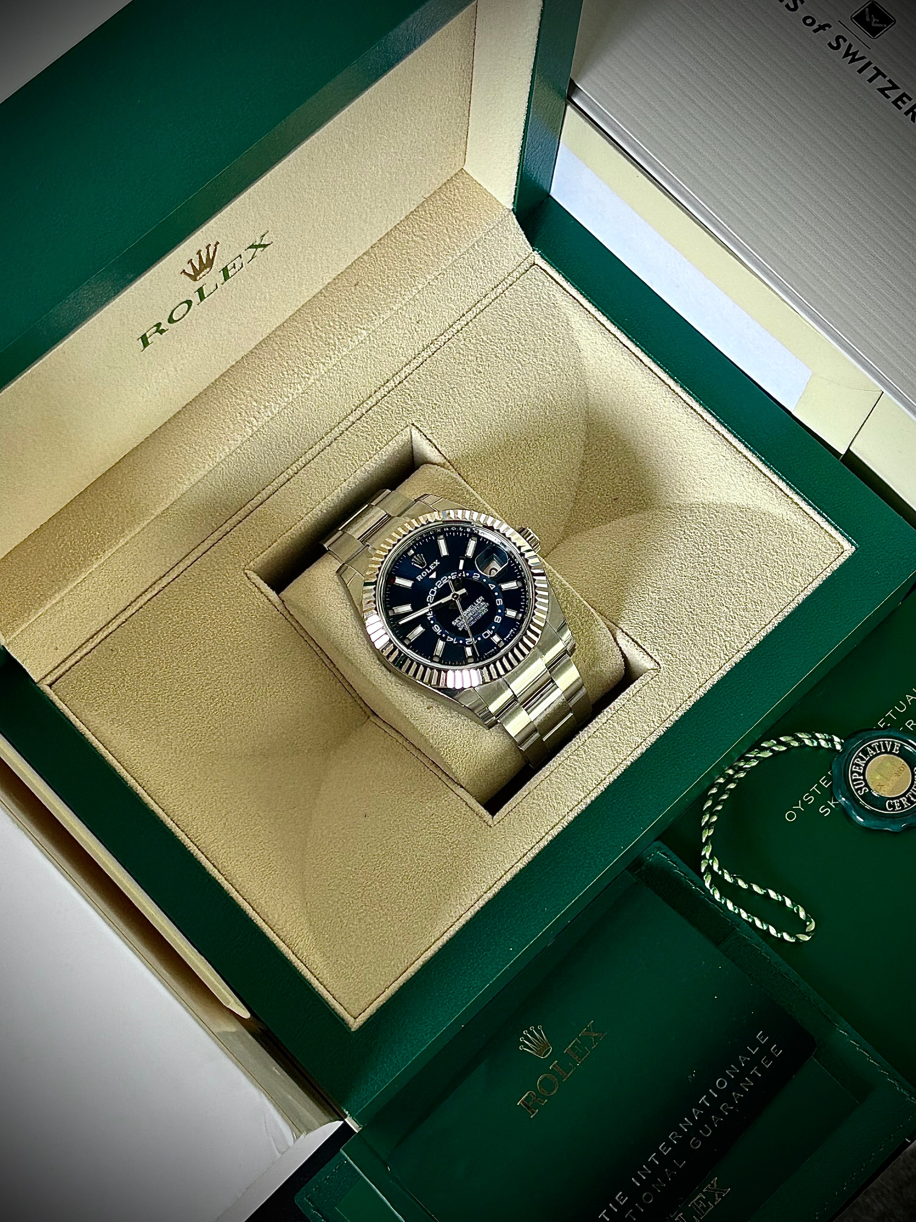 2024 ROLEX SKY DWELLER, BLUE DIAL, 336934, FULL SET, INC GST