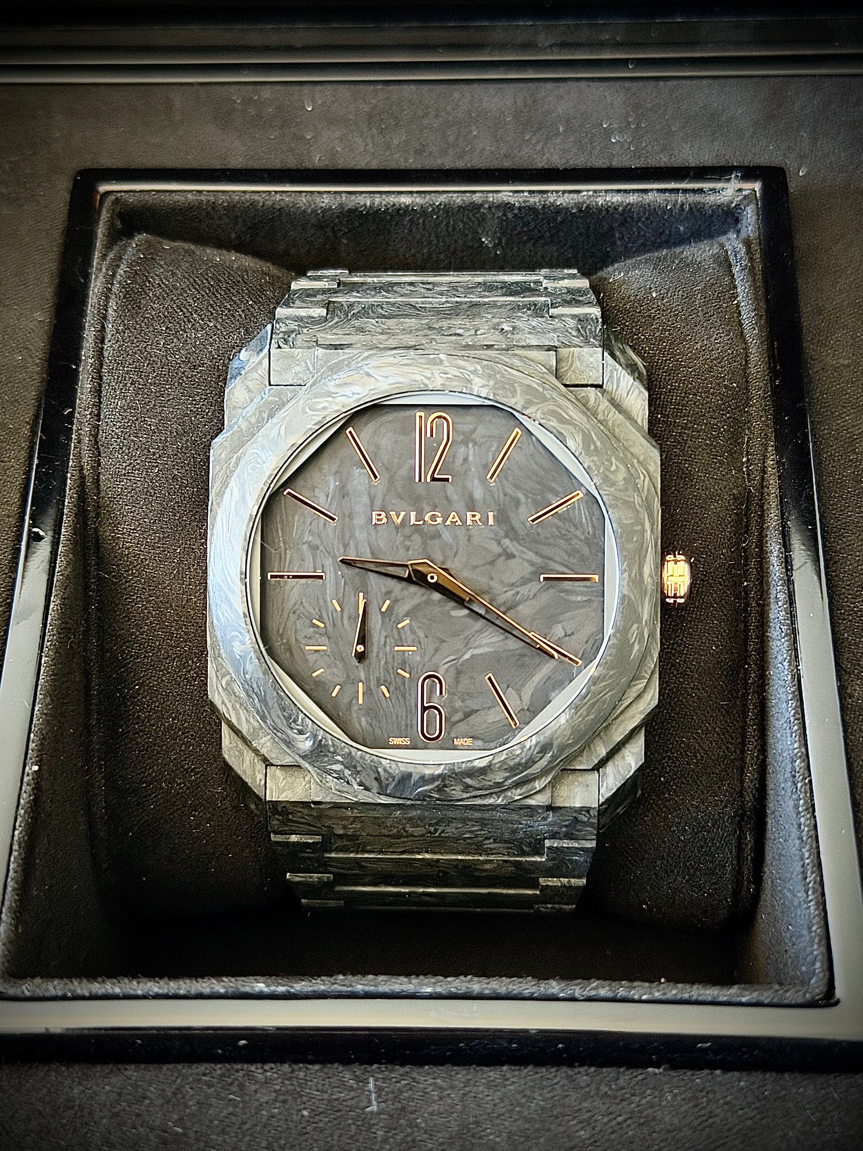 2023 BVLGARI OCTO FINISSIMO CARBON GOLD, 103779, FULL SET, INC GST