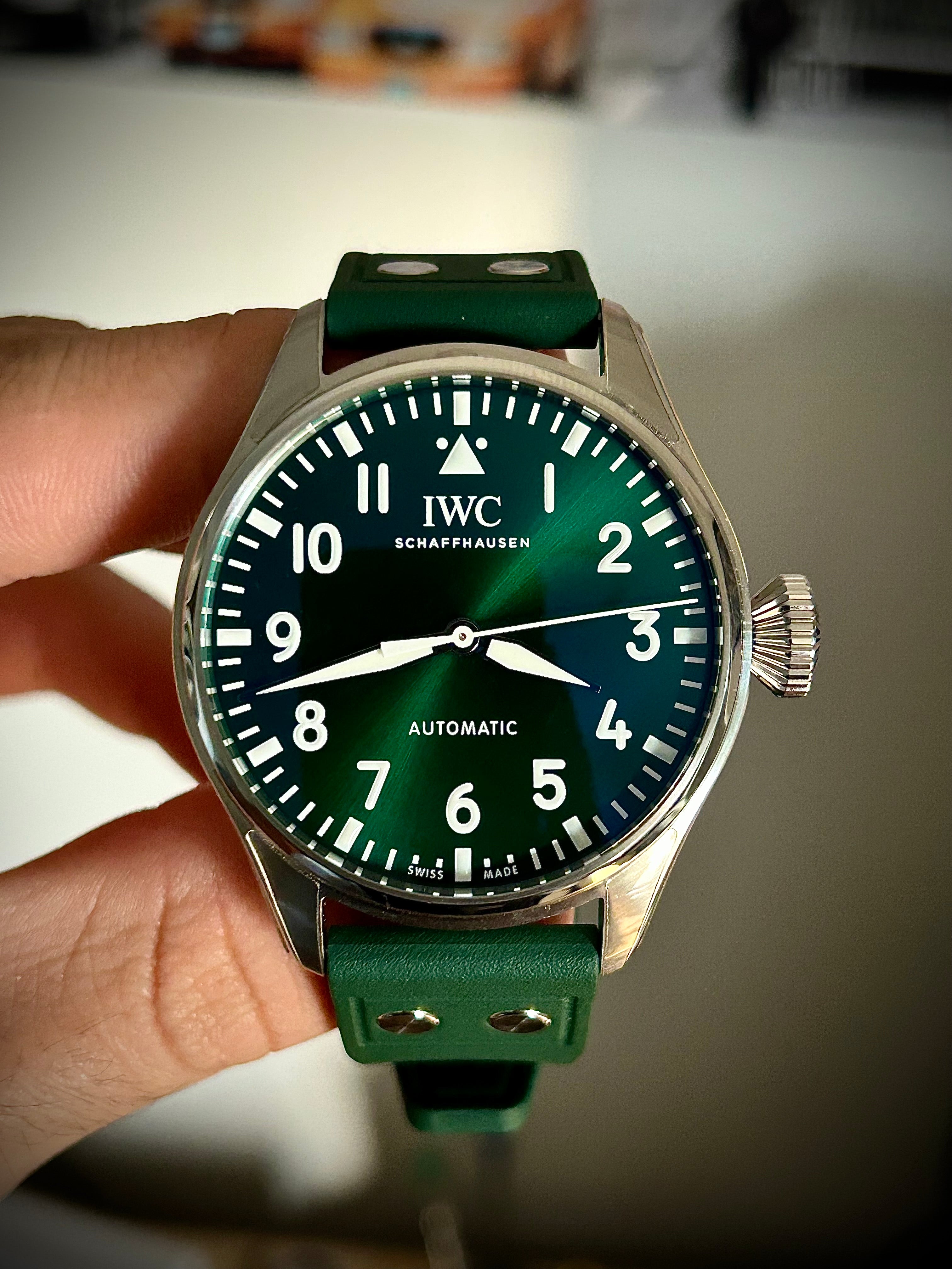 2022 IWC BIG PILOTS WATCH 43, GREEN DIAL, IW329306, FULL SET, INC GST