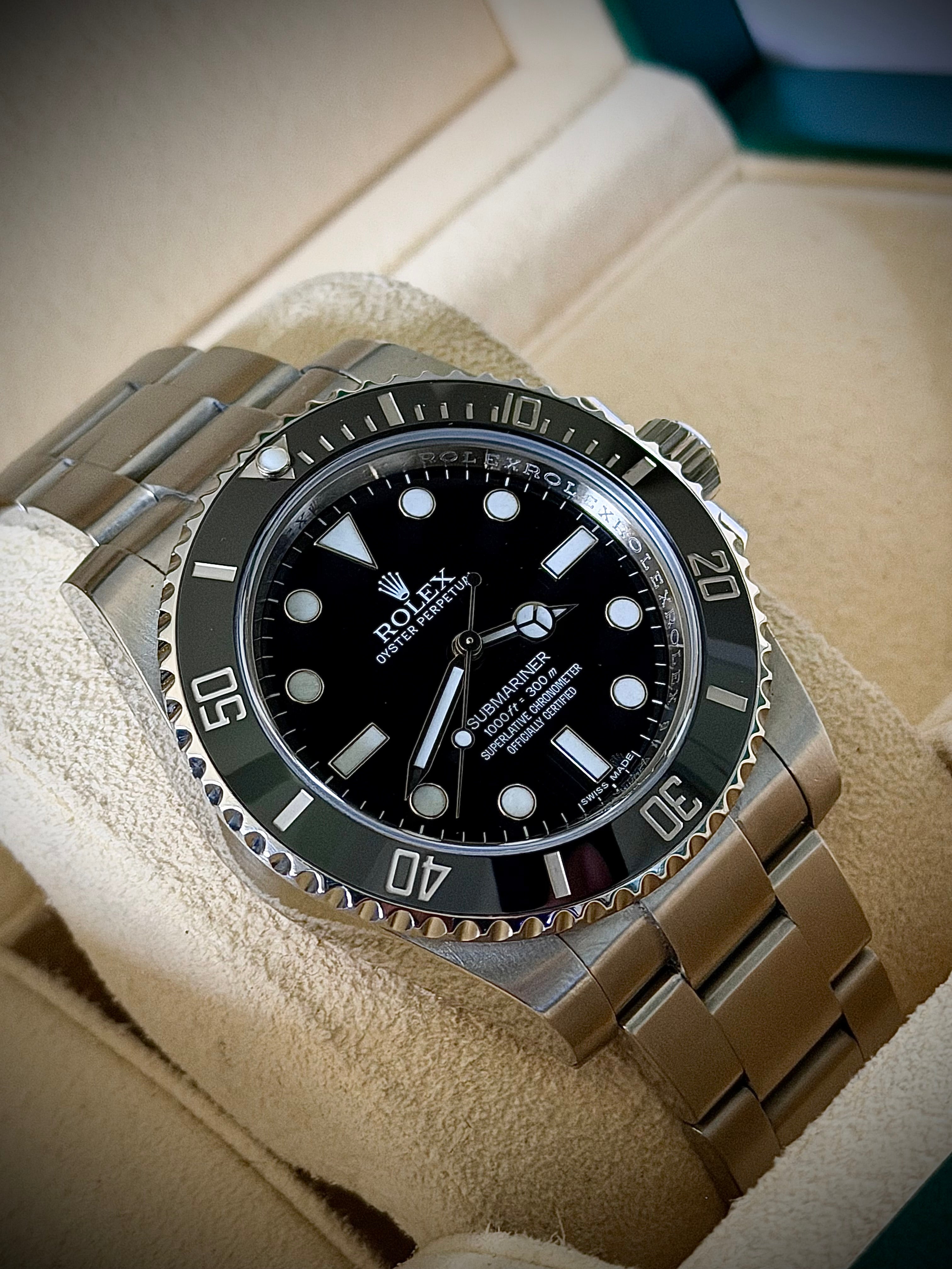 2015 ROLEX SUBMARINER NO-DATE, 114060, BOX AND PAPERS, INC GST