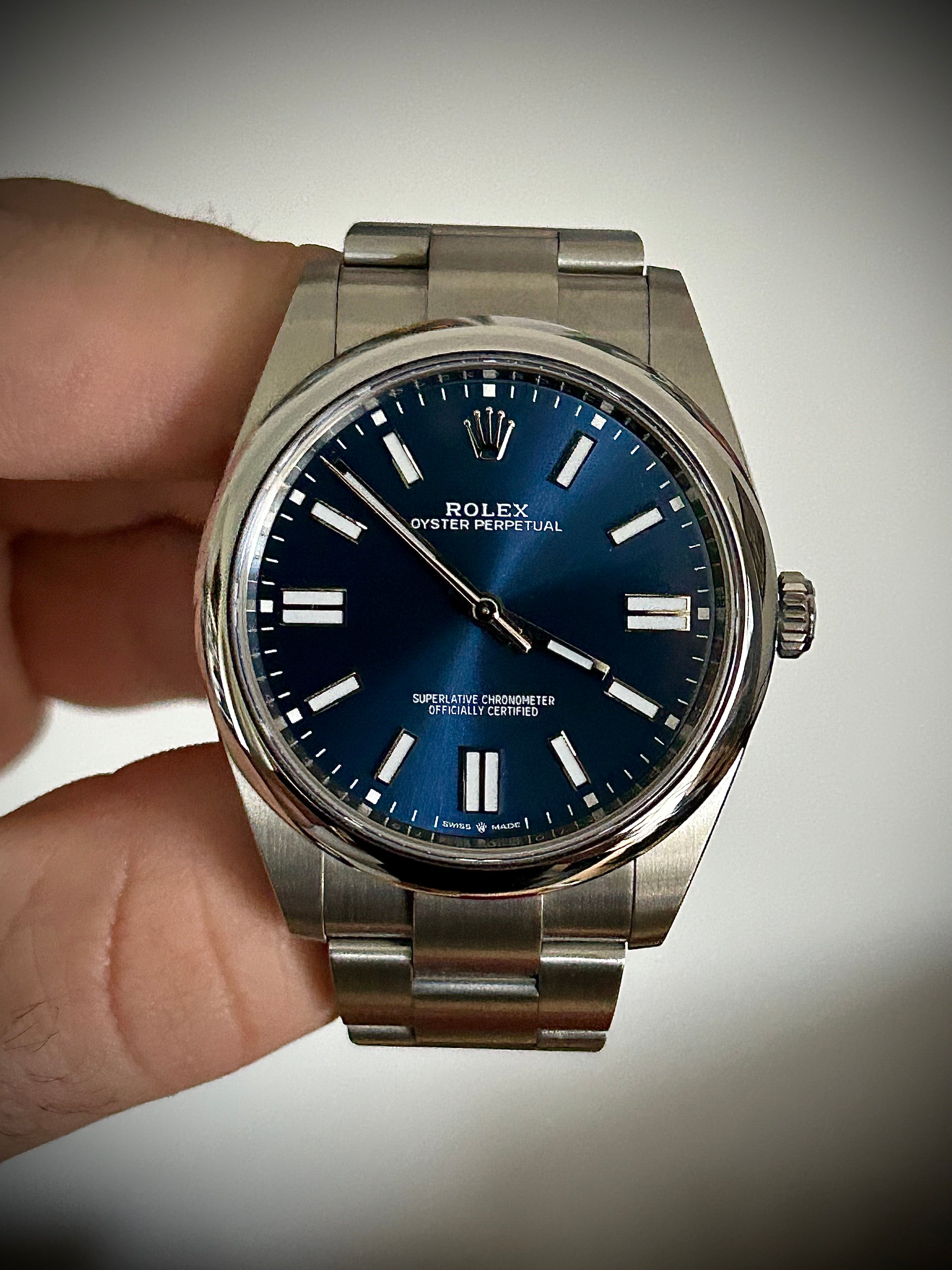 2023 ROLEX OYSTER PERPETUAL 41, BLUE DIAL, FULL SET, INC GST