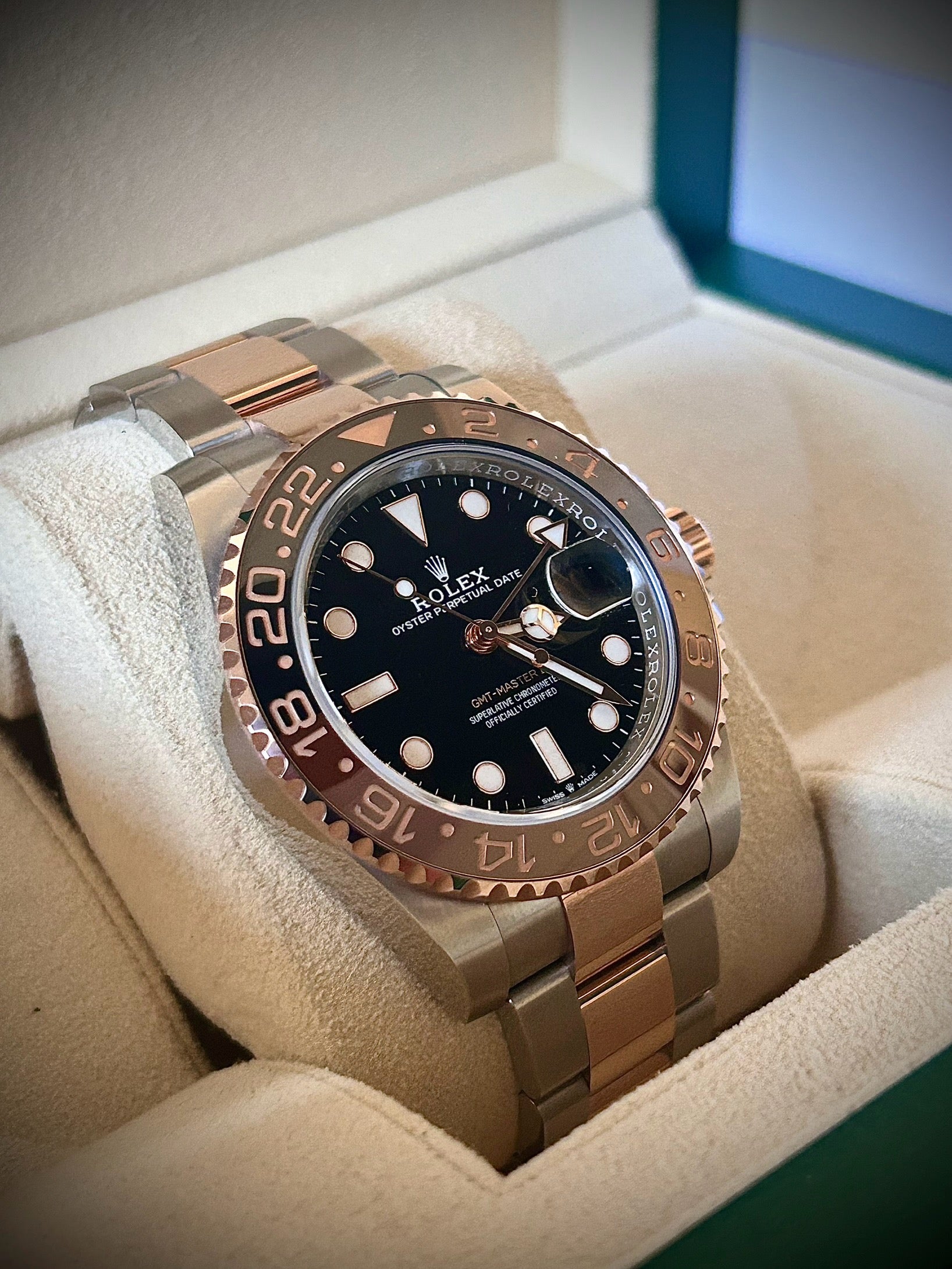 2022 ROLEX GMT MASTER II, ROOTBEER, 126711CHNR, FULL SET, INC GST