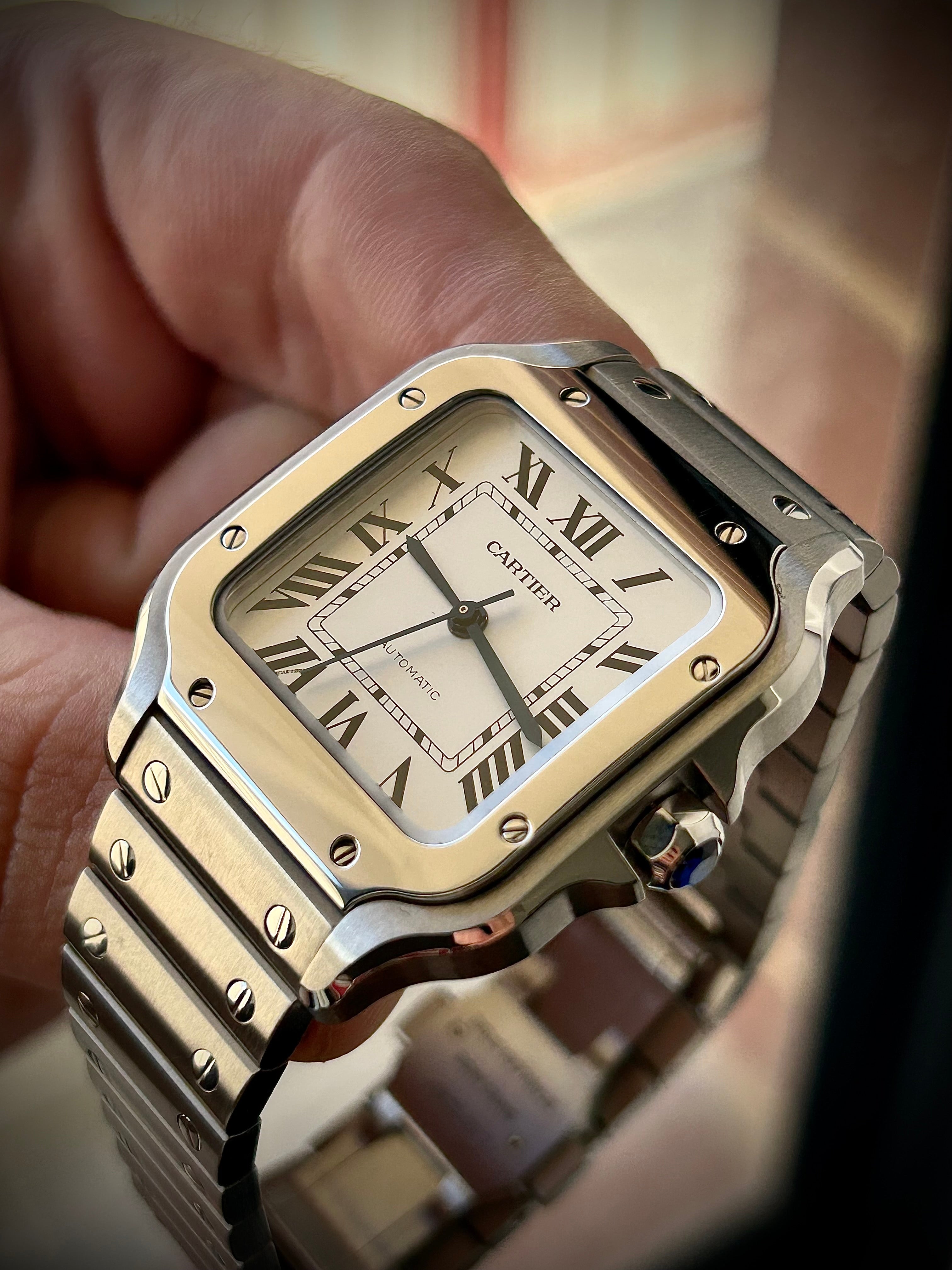 2024 CARTIER SANTOS DE CARTIER MEDIUM, WSSA0029, FULL SET, INC GST