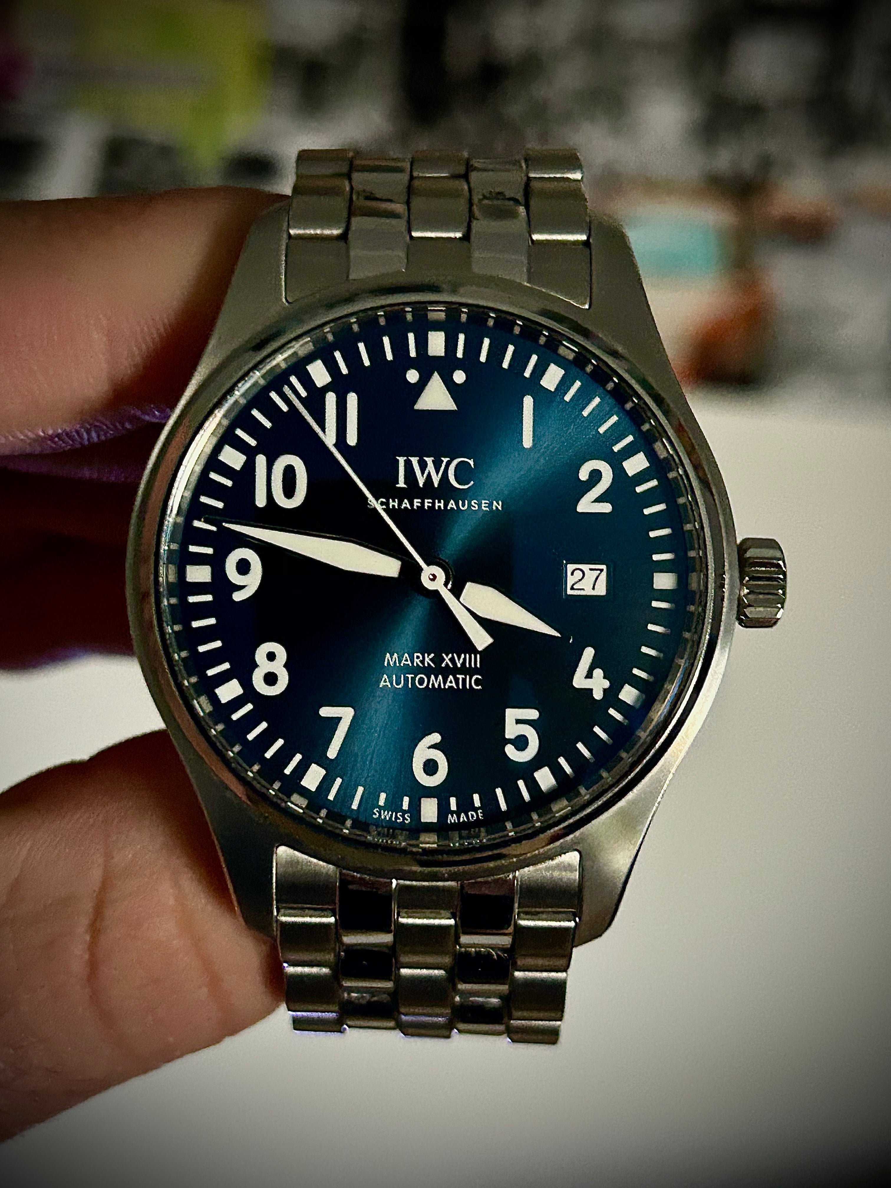 2021 IWC PILOTS WATCH XVIII, “LE PETIT PRINCE” BLUE DIAL, IW327016, FULL SET, INC GST