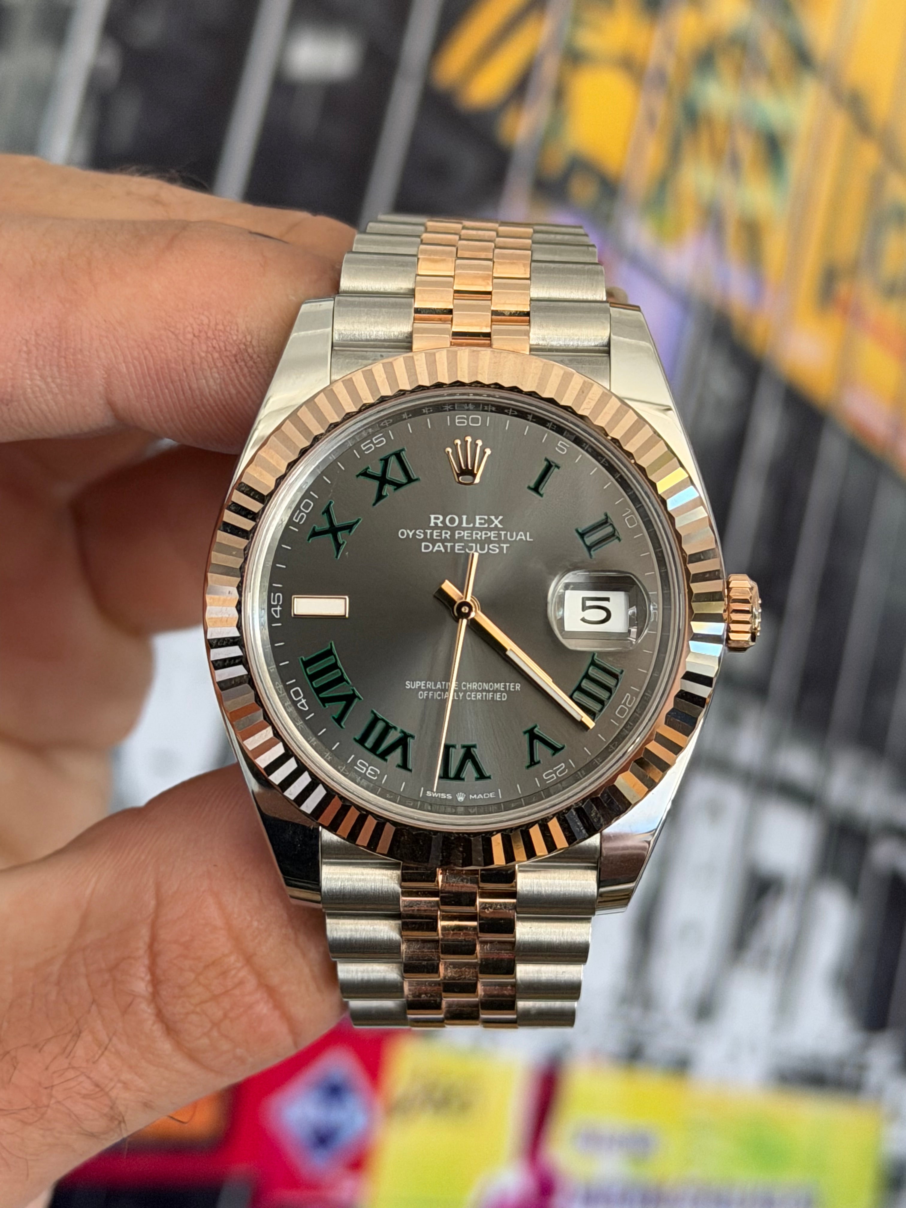 2025 ROLEX DATEJUST 41, WIMBLEDON, 126331, FULL SET, INC GST