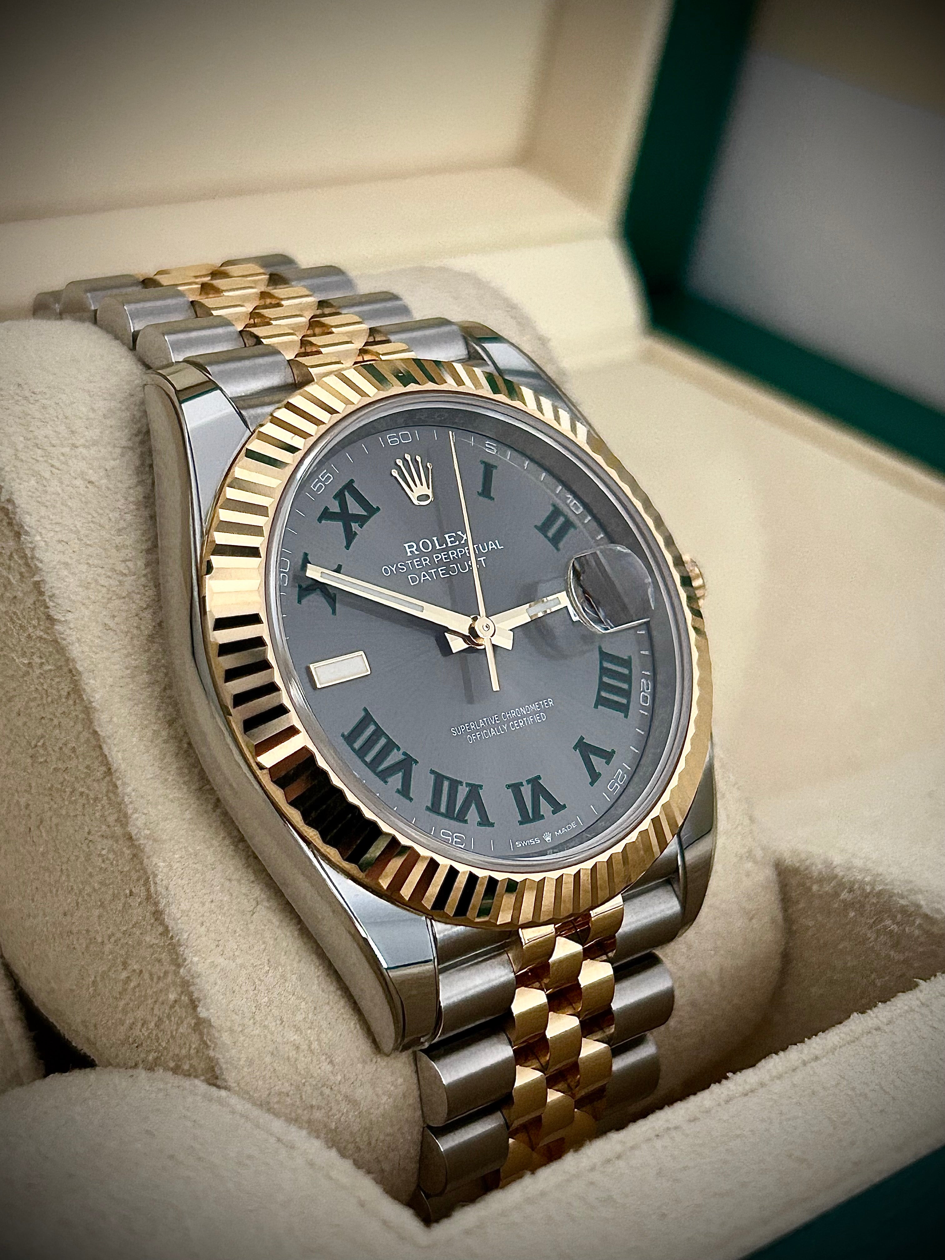 2024 ROLEX DATEJUST 41, WIMBLEDON DIAL, 126333, FULL SET, INC GST