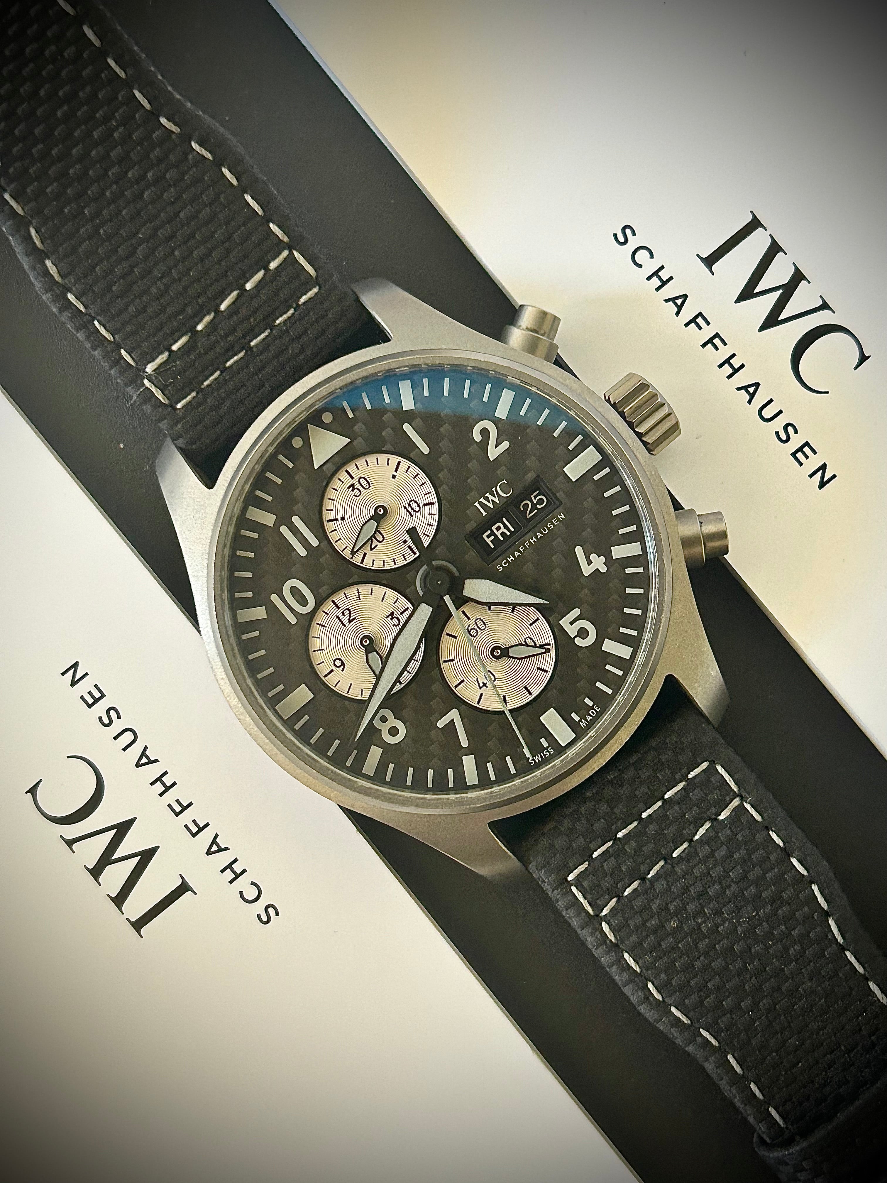 2023 IWC PILOTS WATCH CHRONOGRAPH AMG, IW377903, FULL SET, INC GST