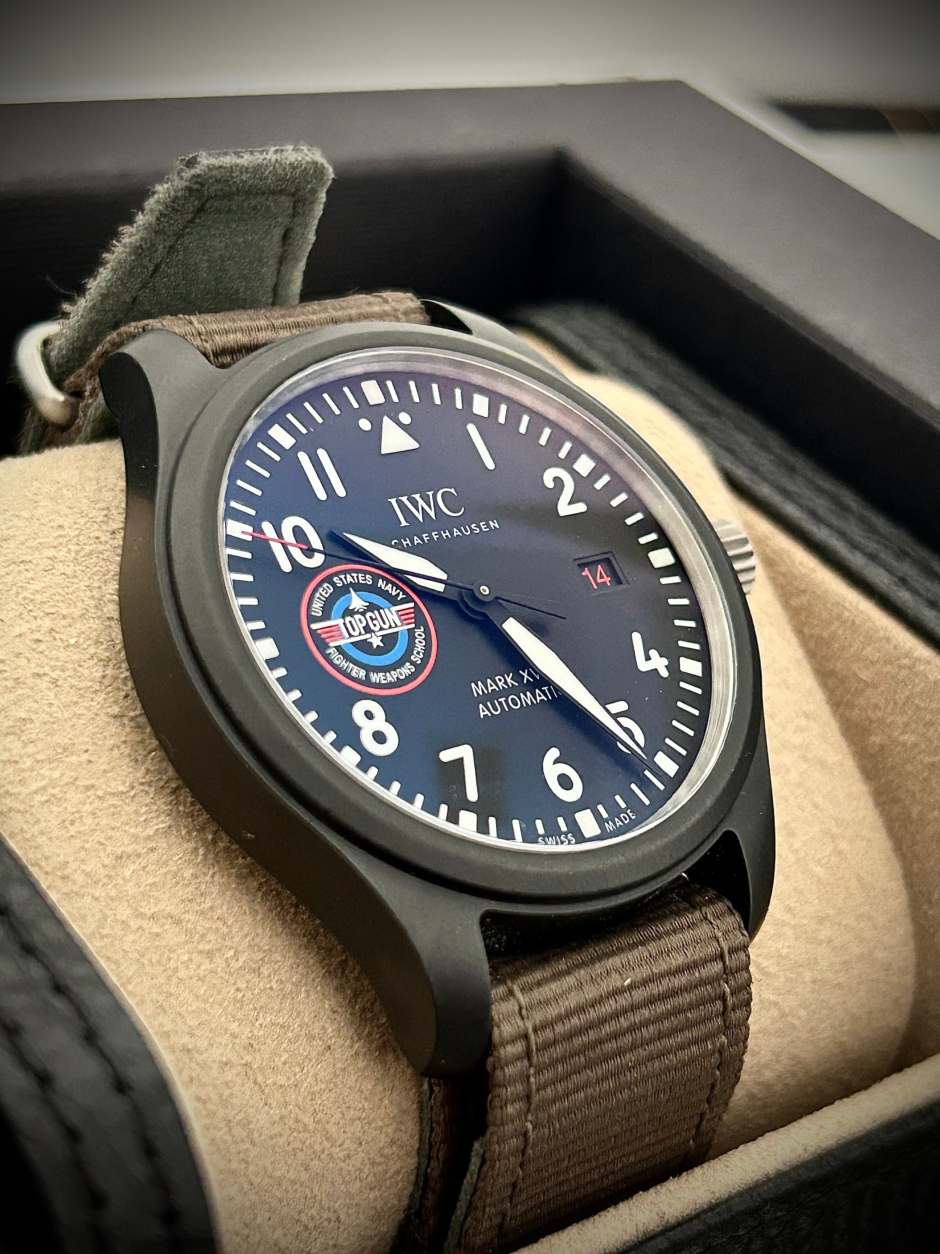 2022 IWC PILOTS WATCH MARK XVIII, TOP GUN EDITION, “SFTI” IW324712, FULL SET, INC GST