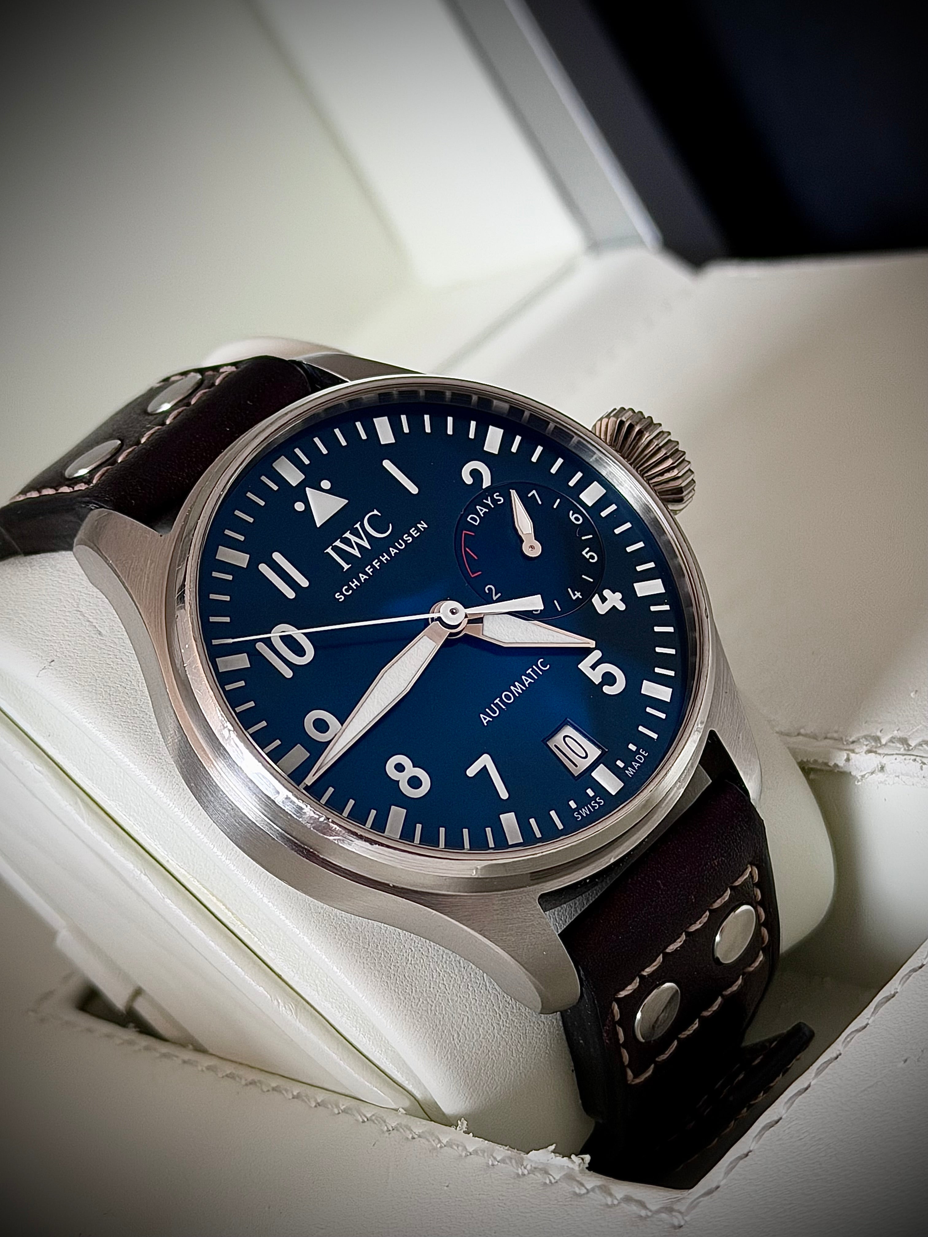 2018 IWC BIG PILOT 46, “LE PETIT PRINCE”, IW501002, BLUE DIAL, FULL SET, INC GST