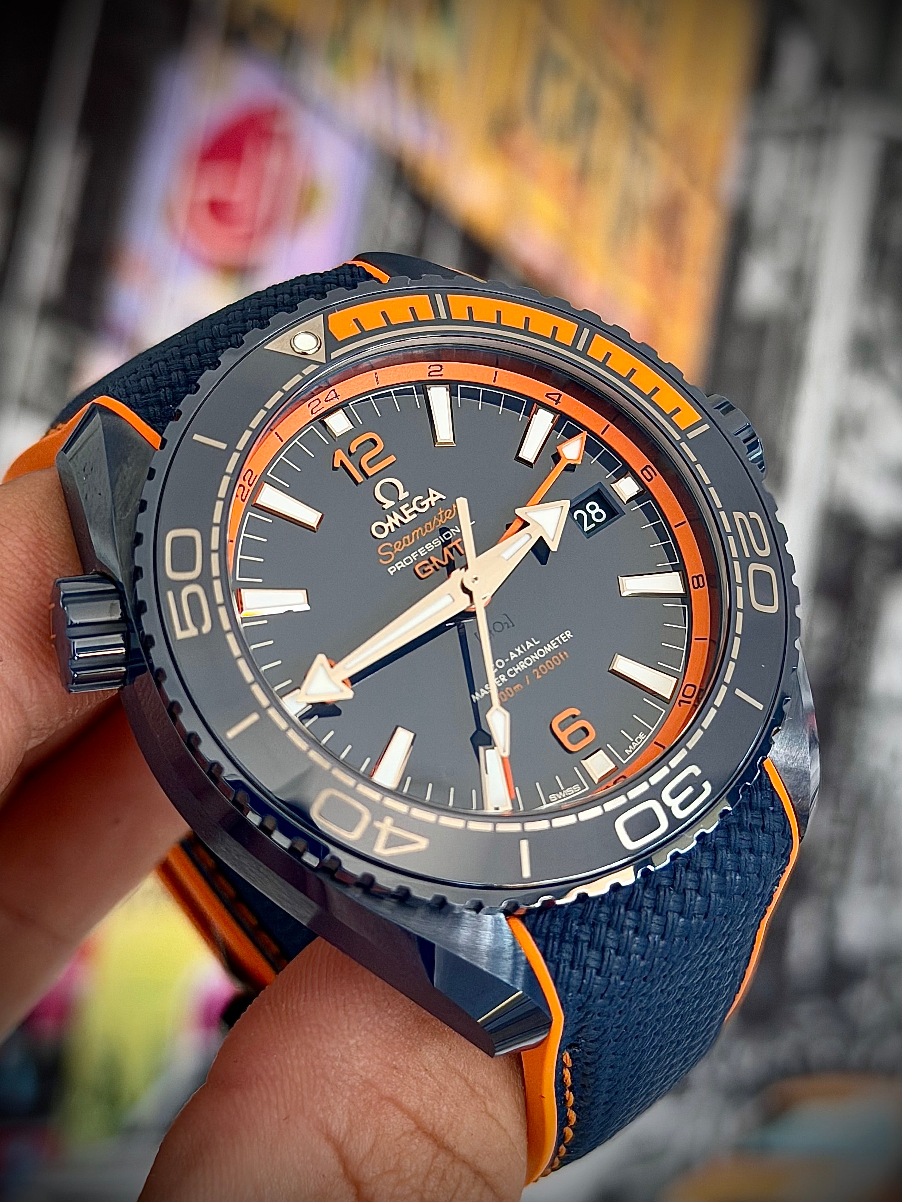 2021 OMEGA SEAMASTER PLANET OCEAN “BIG BLUE” GMT, 215.92.46.22.03.001, FULL SET, INC GST