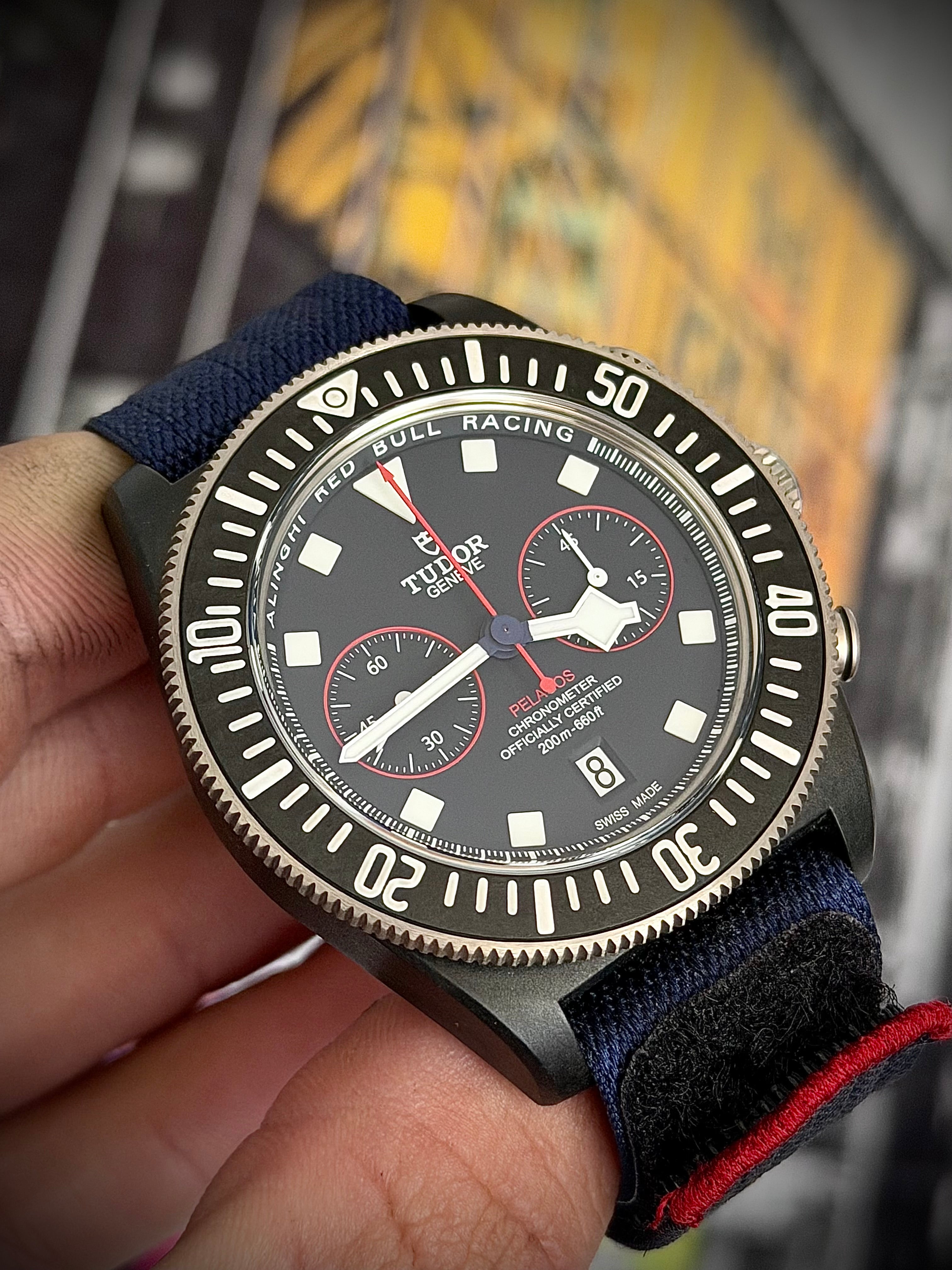 2025 TUDOR PELAGOS FXD CHRONO RED BULL RACING, FULL SET, INC GST