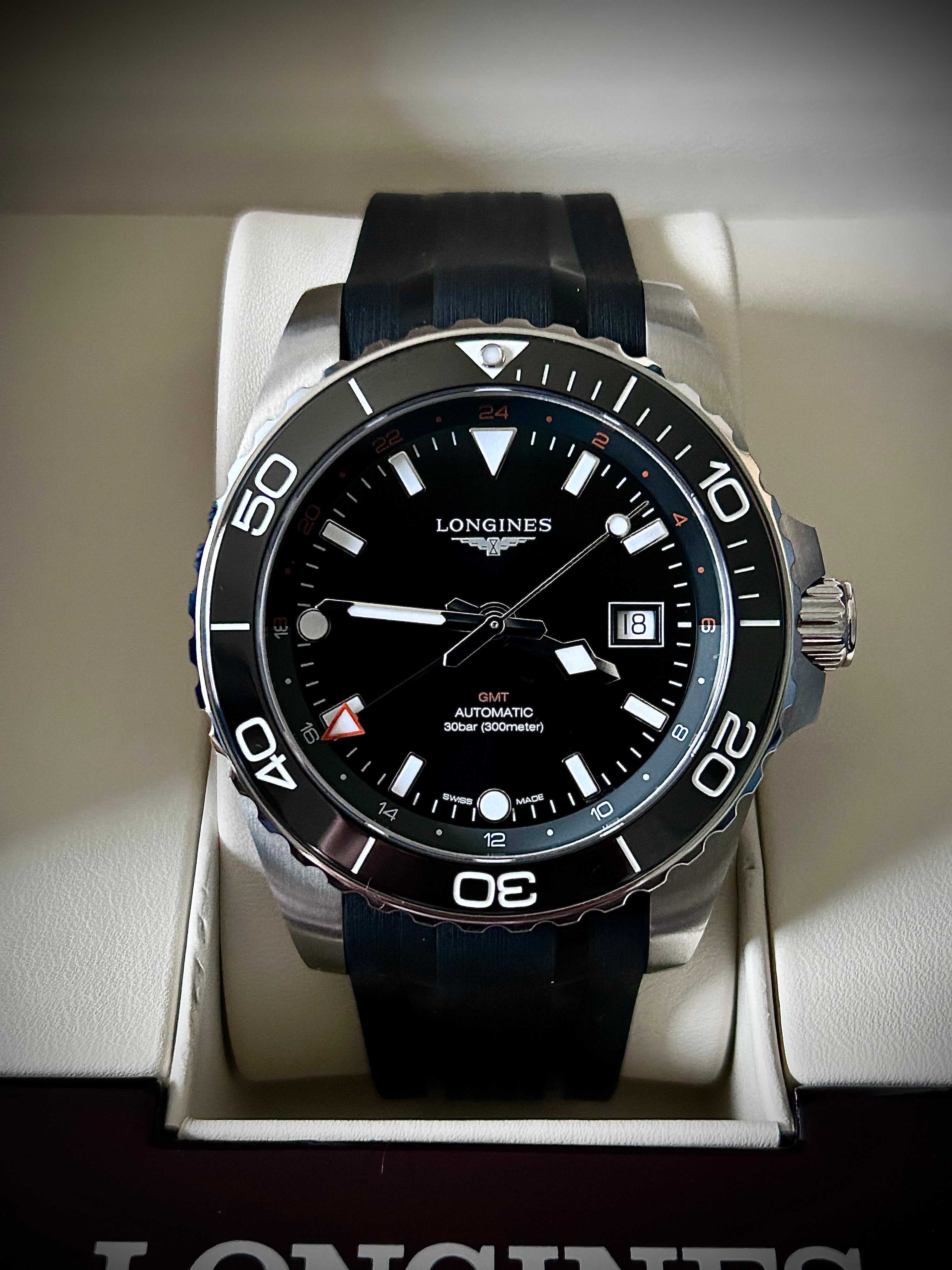 2025 LONGINES HYDROCONQUEST GMT, 43MM, FULL SET, INC GST