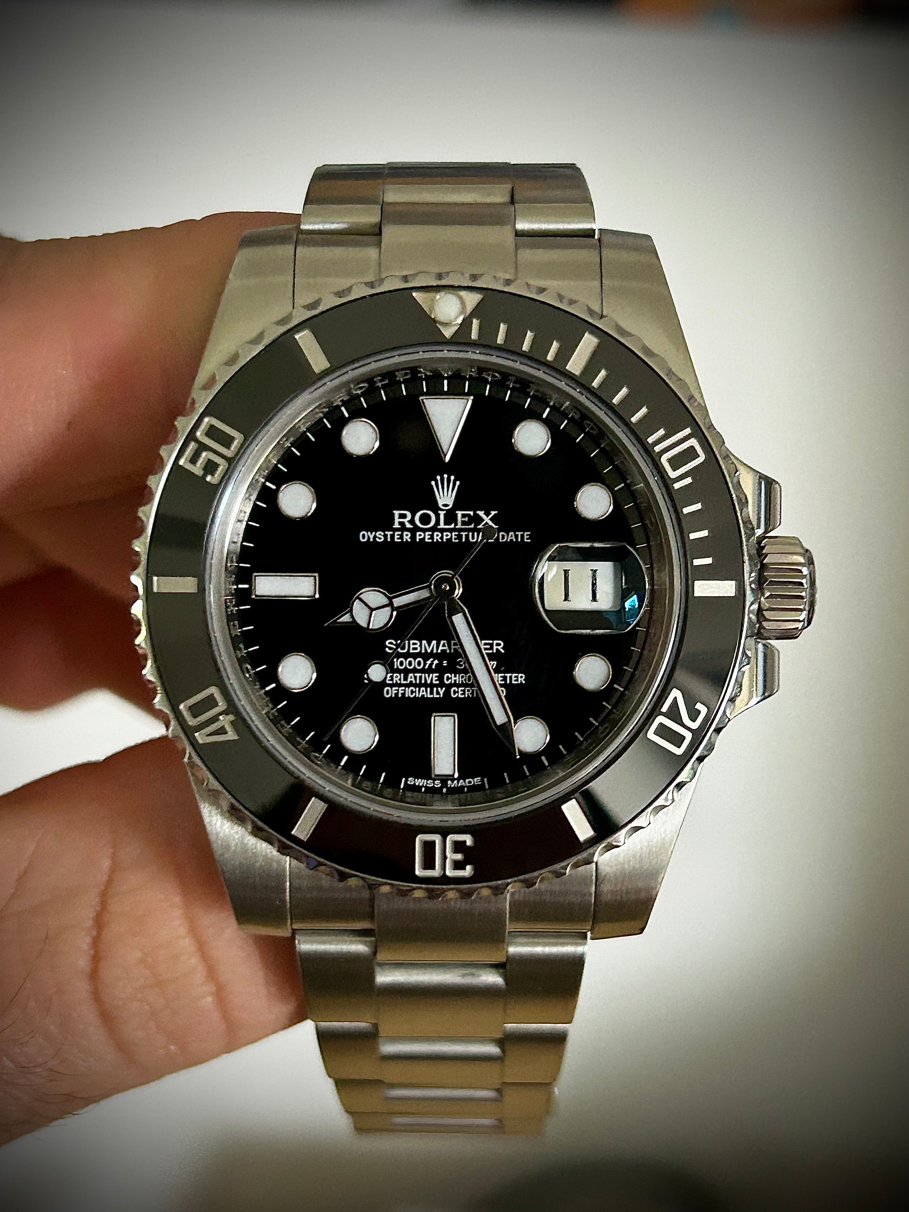 2012 ROLEX SUBMARINER DATE 116610LN, FULLY SERVICED, BOX AND PAPERS, INC GST