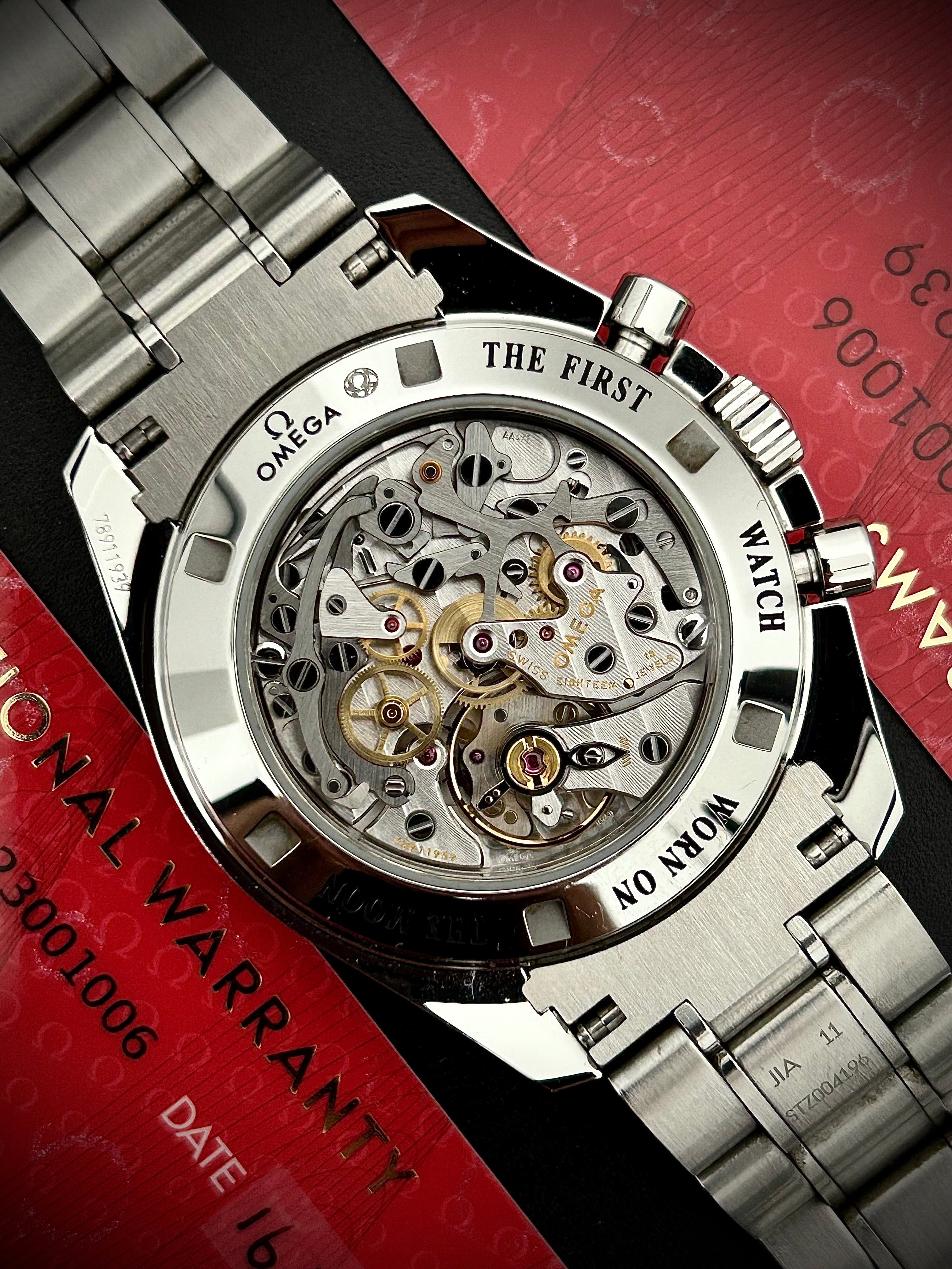 2020 OMEGA SPEEDMASTER MOONWATCH SAPPHIRE SANDWICH, BIG BOX, FULL SET, INC GST