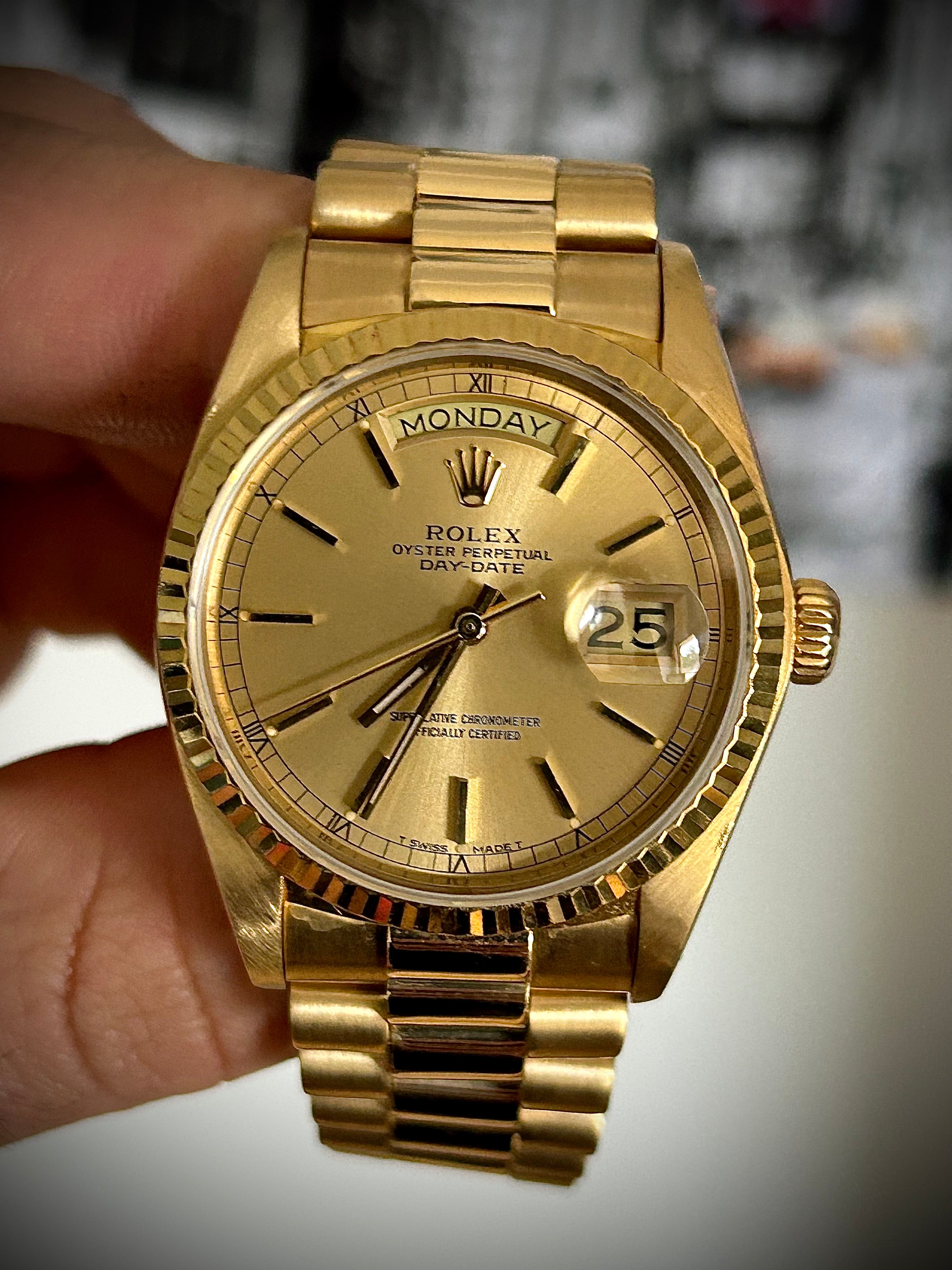 1979 ROLEX DAY-DATE, 18038, WATCH ONLY, GST