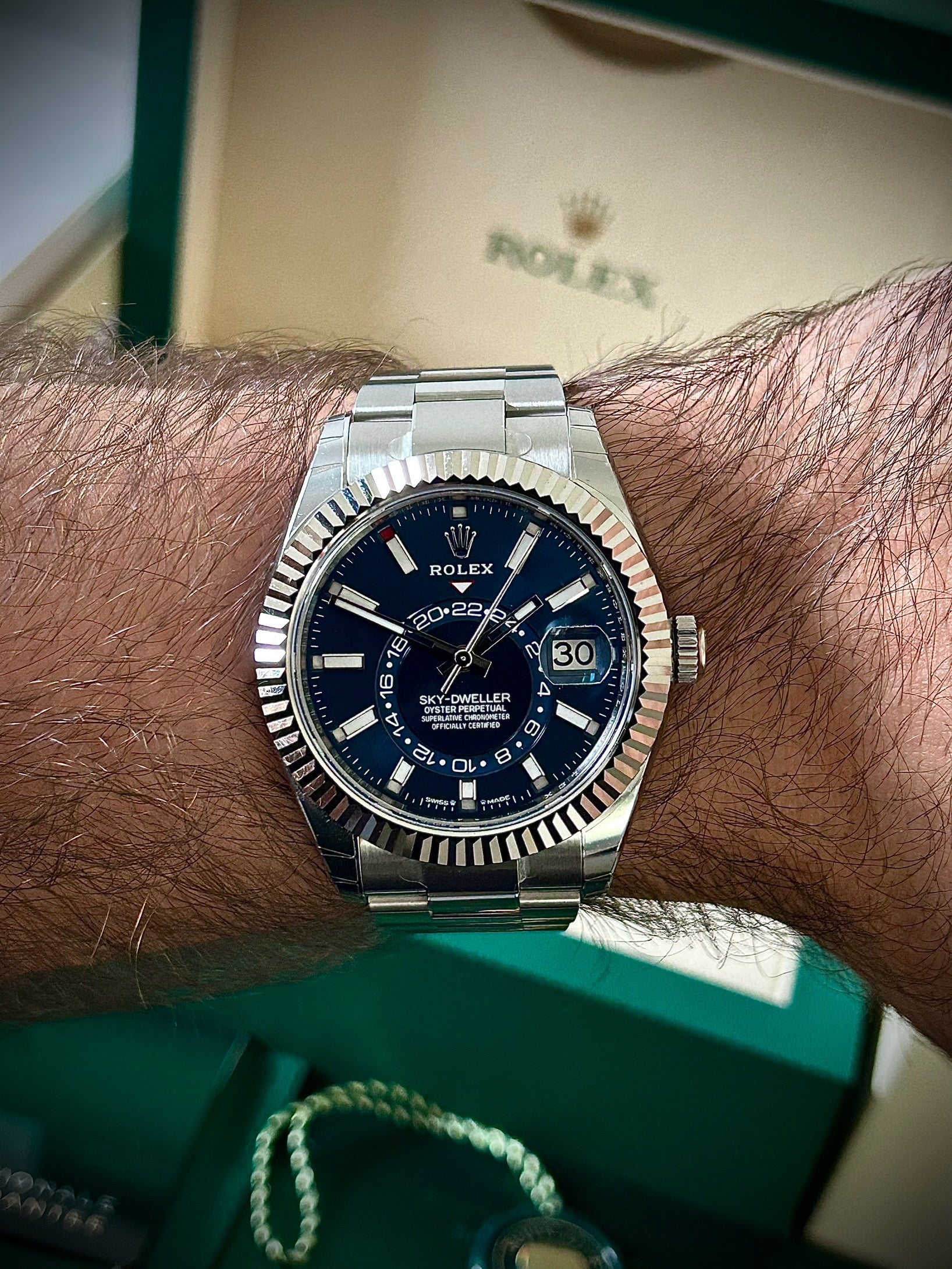 2024 ROLEX SKY DWELLER, BLUE DIAL, 336934, FULL SET, INC GST