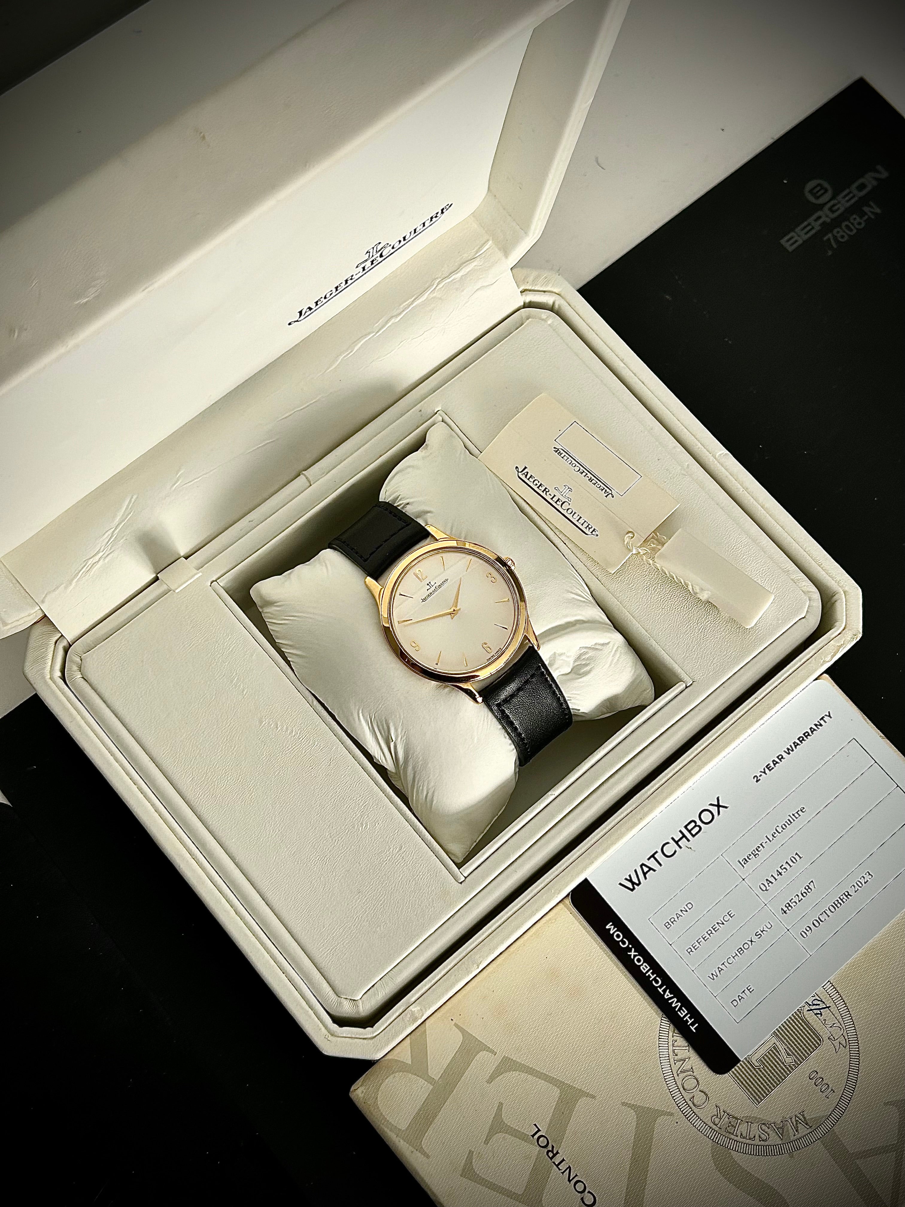 1997 JAEGER-LECOULTRE MASTER CONTROL, ULTRA THIN, 145.1.79, FULL SET, SERVICED, INC GST