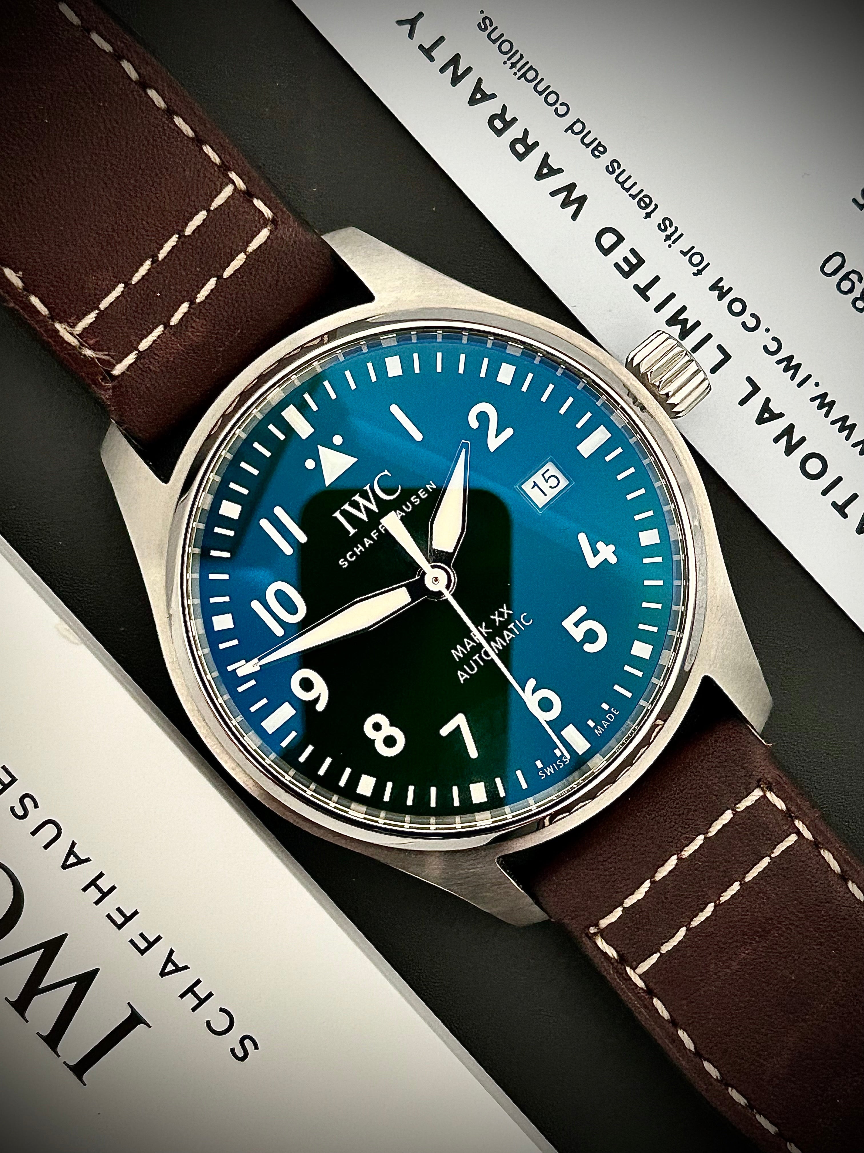 2024 IWC PILOTS WATCH MARK XX, GREEN DIAL, IW328305, FULL SET, INC GST