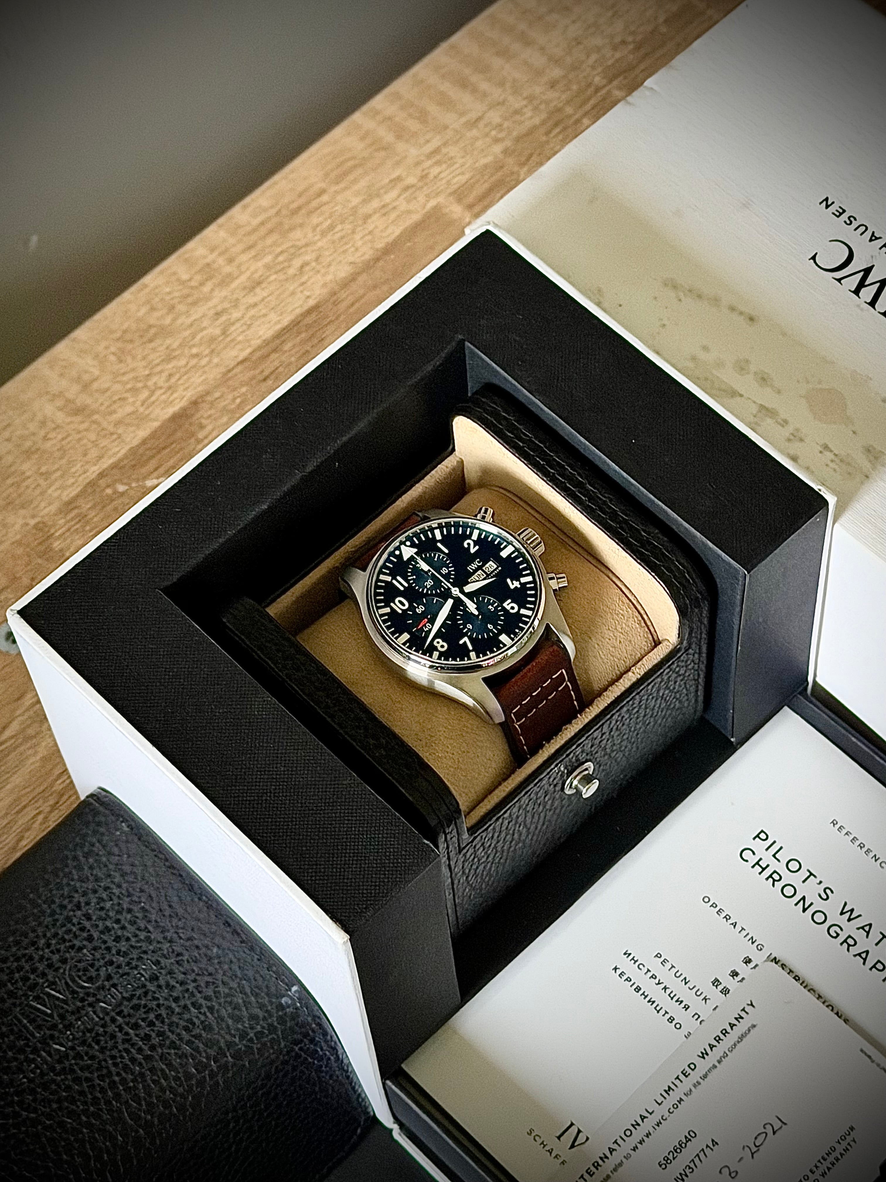 2021 IWC PILOT’S WATCH CHRONOGRAPH “LE PETIT PRINCE”, IW377714, FULL SET, INC GST