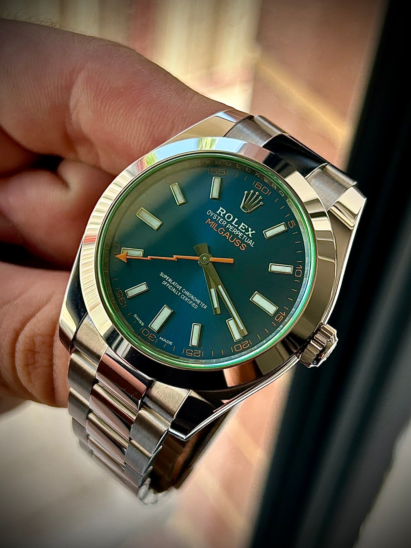 2023 ROLEX MILGAUSS, 116400GV, FULL SET, INC GST