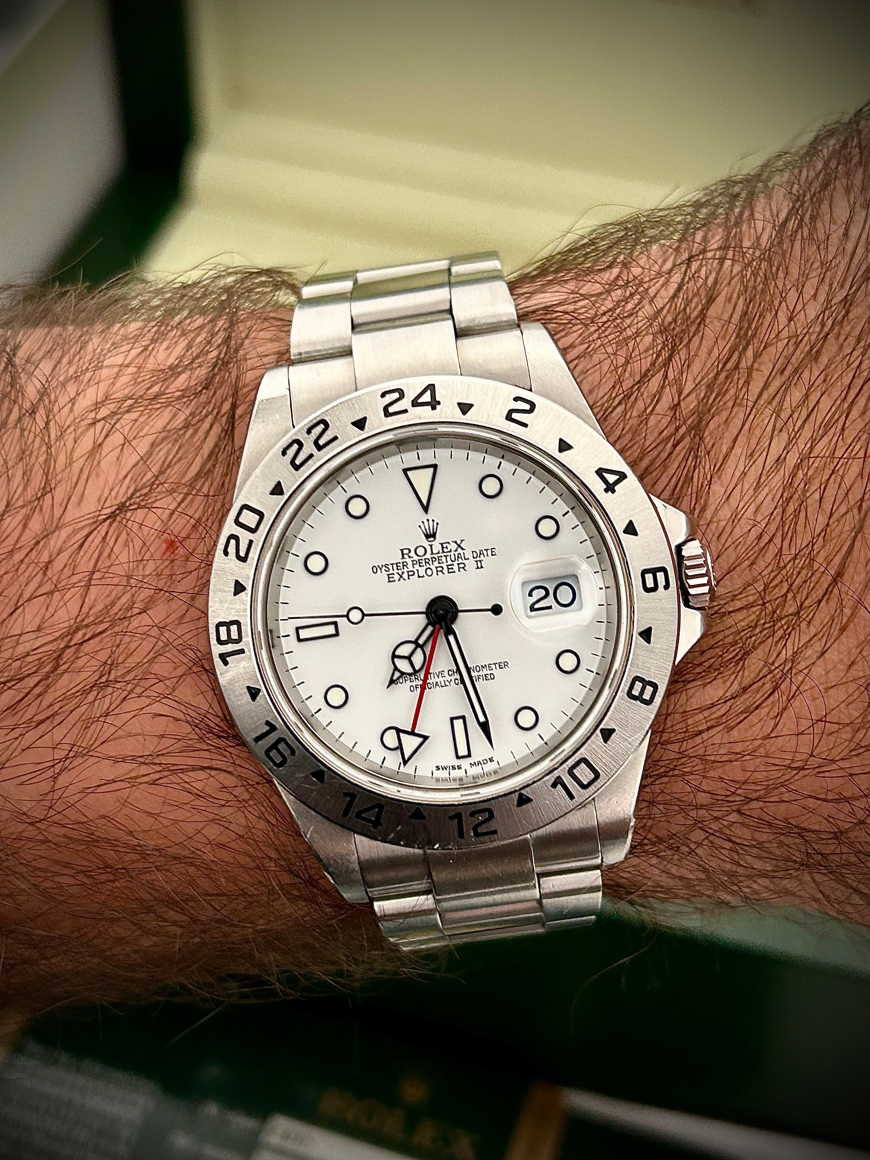 2007 ROLEX EXPLORER II “POLAR” 16570, BOX AND PAPERS, WITH RSC INC GST