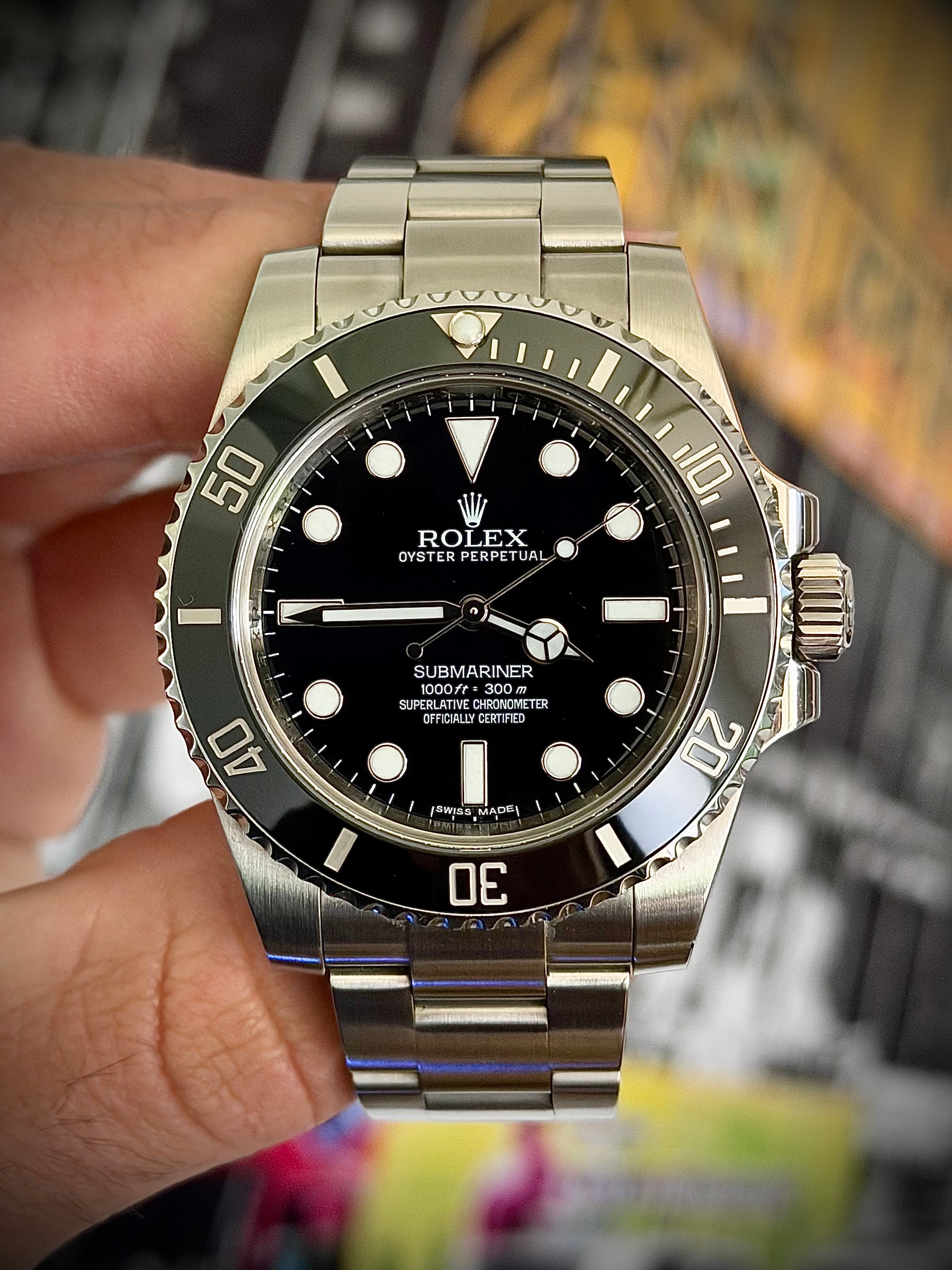 2015 ROLEX SUBMARINER NO-DATE, 114060, BOX AND PAPERS, INC GST