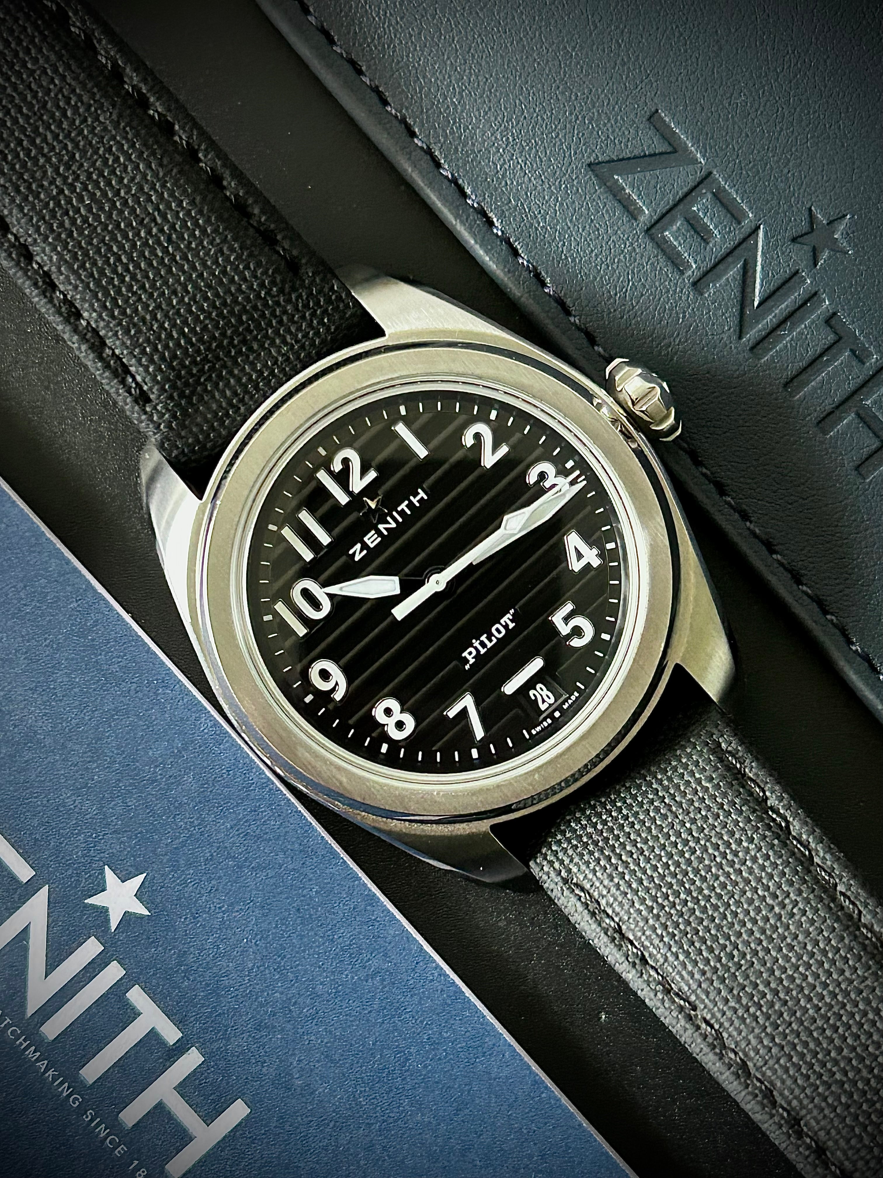 2023 ZENITH PILOT AUTOMATIC, 03.4000.3620/21.I001, FULL SET, INC GST