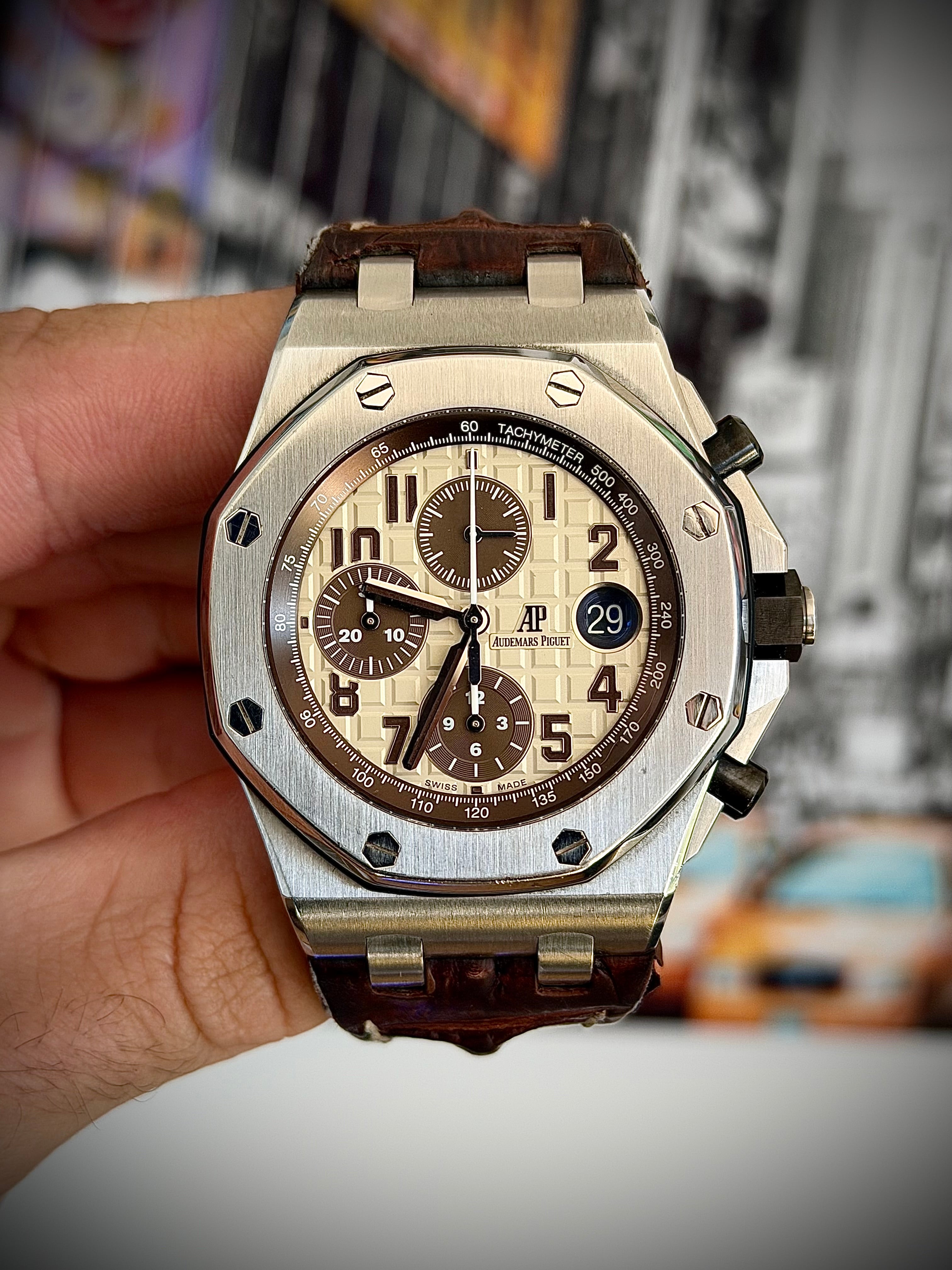 2015 AUDEMARS PIGUET ROYAL OAK OFFSHORE CHRONOGRAPH, “SAFARI” FULL SET, INC GST