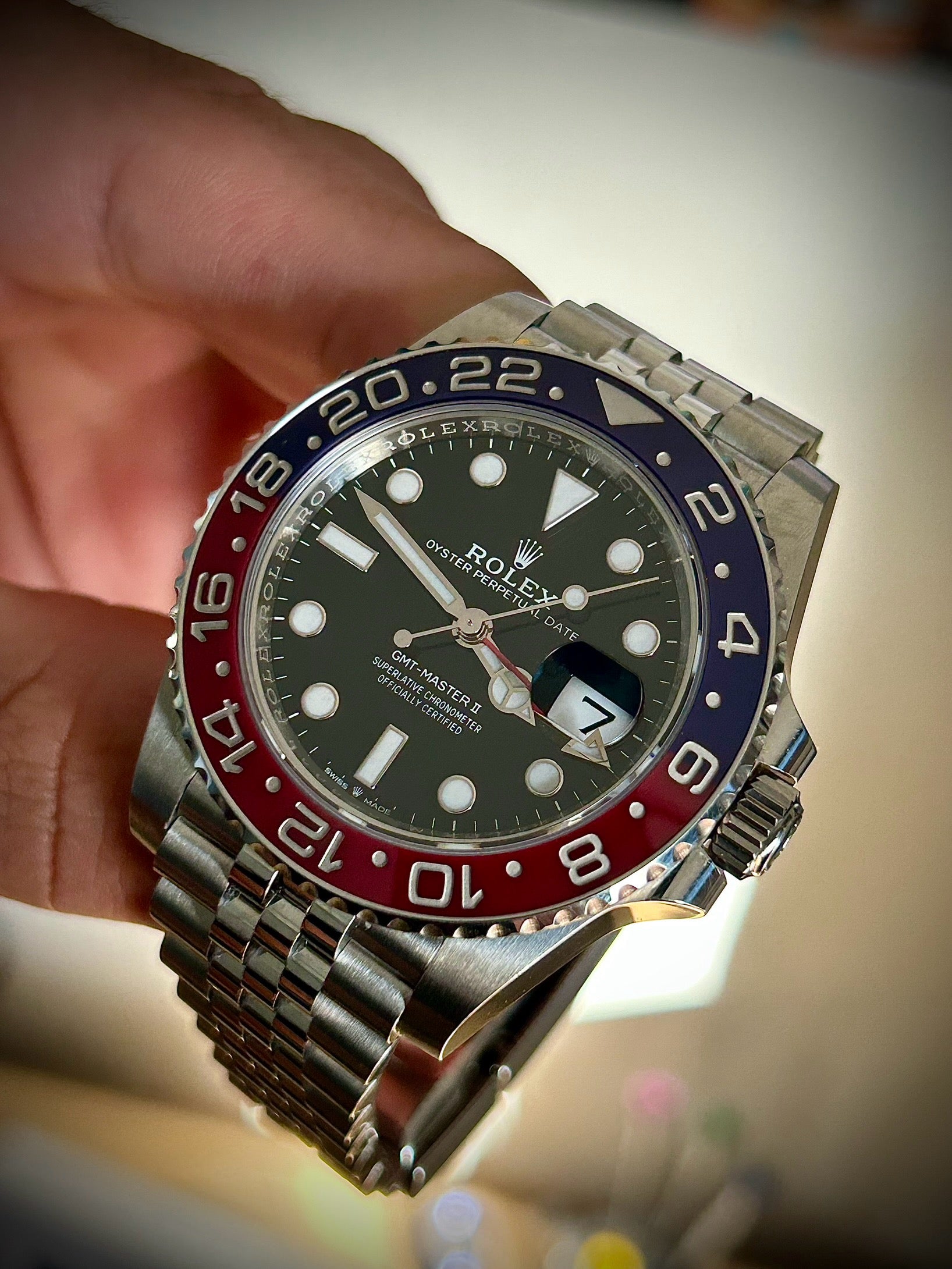 2020 ROLEX GMT MASTER II, PEPSI, 126710BLRO, FULL SET, INC GST
